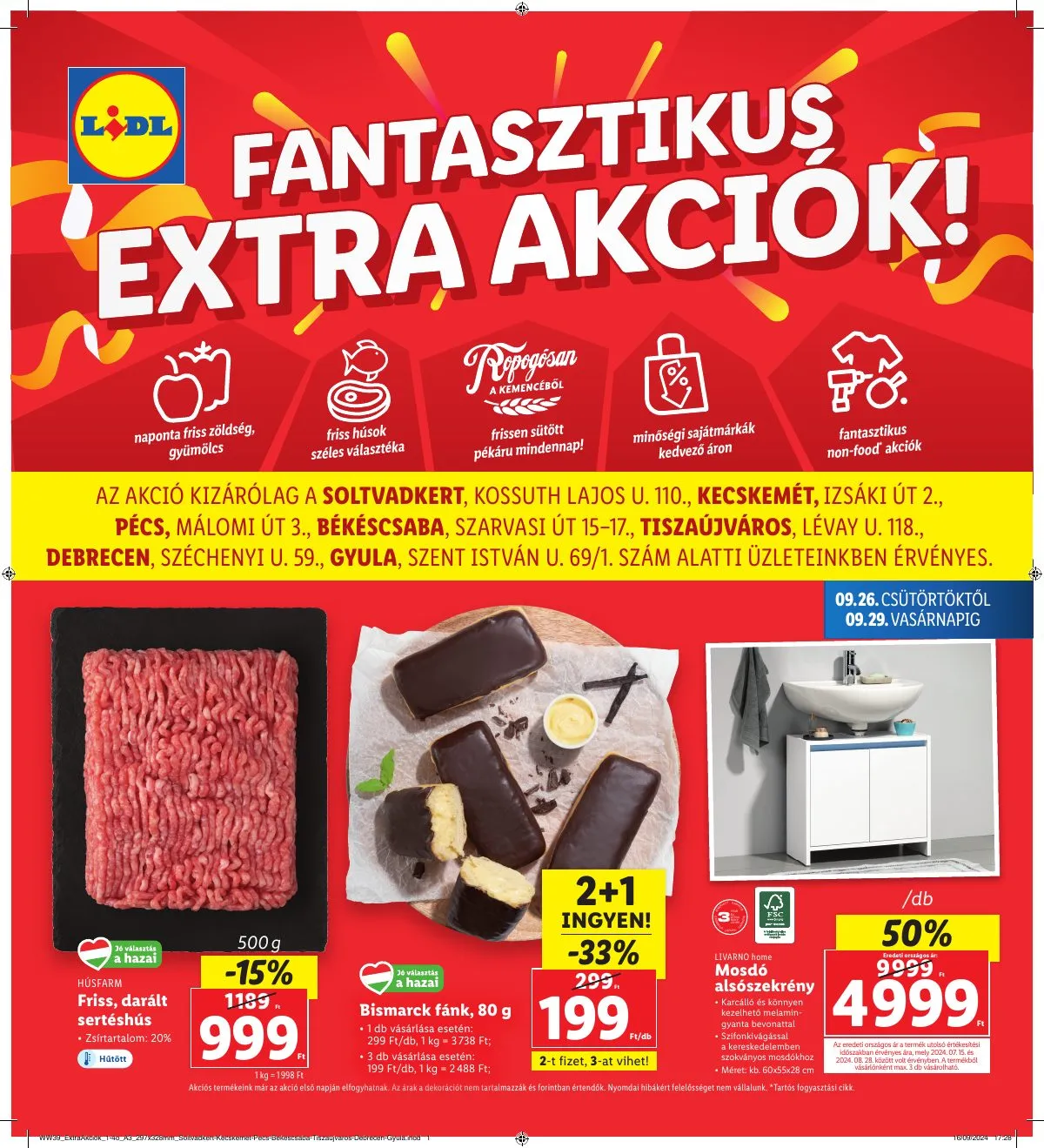 Lidl akciós újság Regionális 09.26–09.29