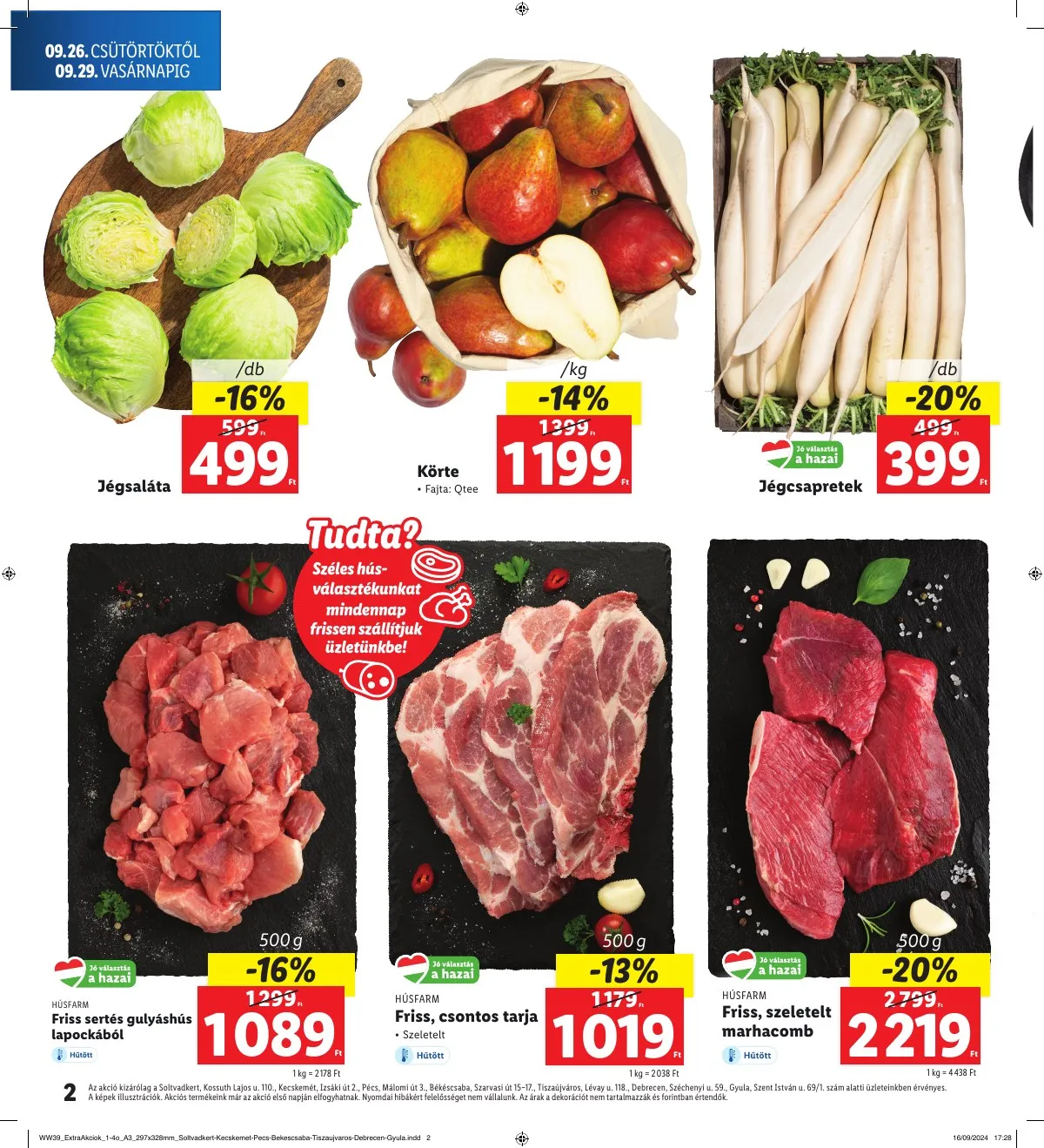 Lidl akciós újság Regionális 09.26–09.29 – 2. oldal