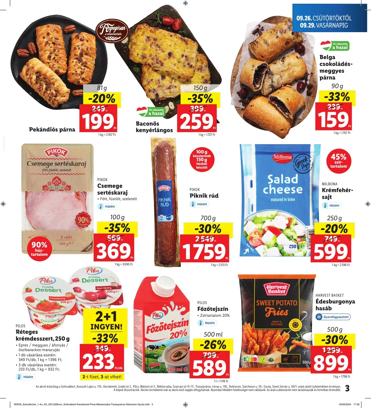 Lidl akciós újság Regionális 09.26–09.29 – 3. oldal