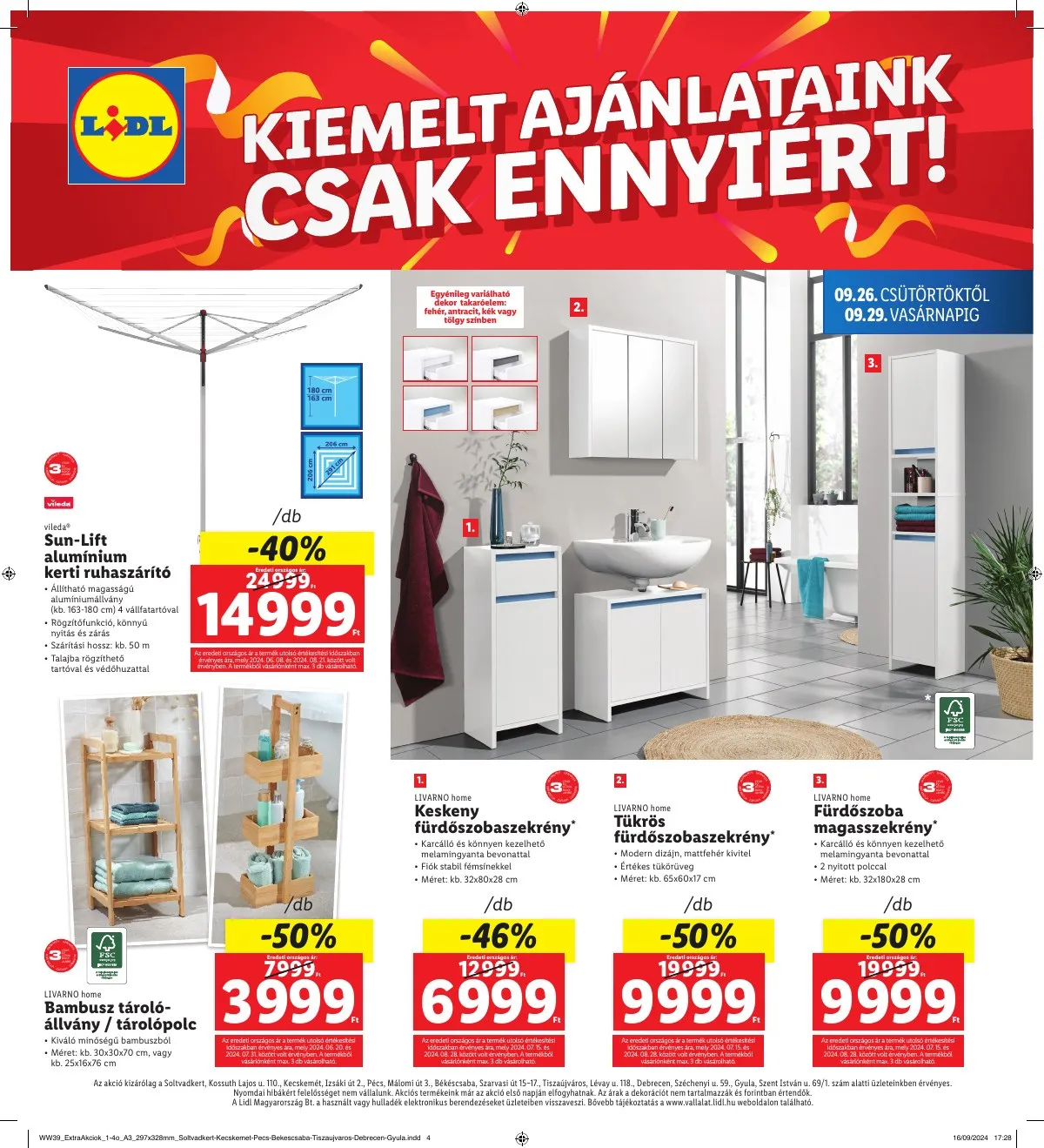 Lidl akciós újság Regionális 09.26–09.29 – 4. oldal