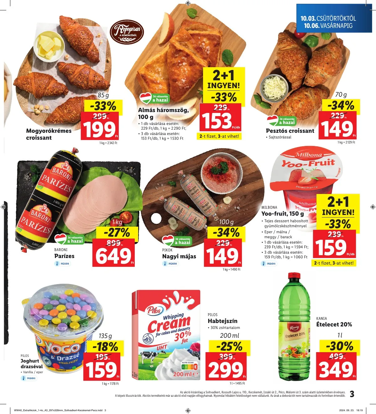 Lidl akciós újság Regionális 10.03–10.06 – 3. oldal