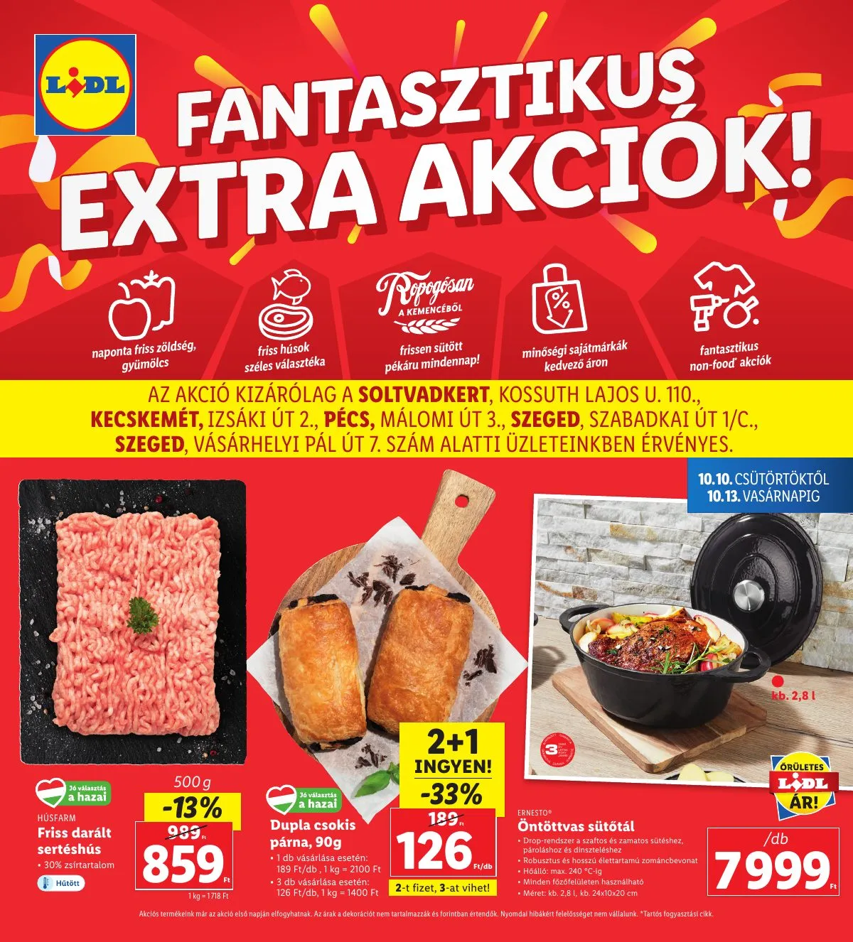 Lidl akciós újság Regionális 10.10–10.13