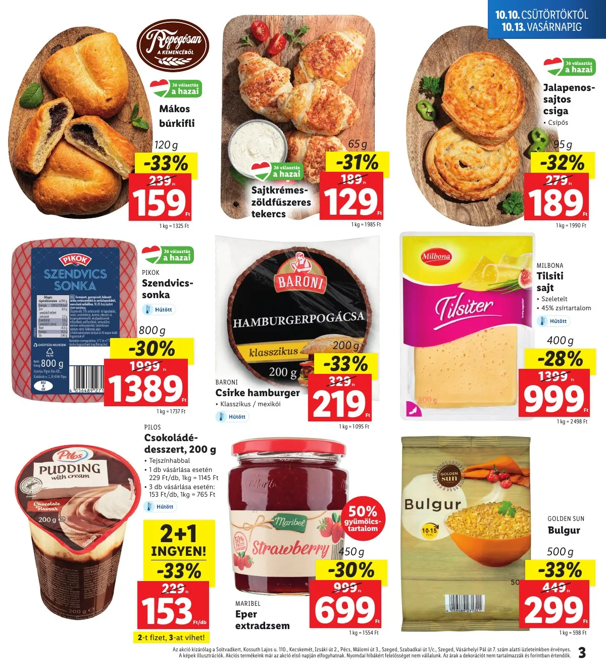 Lidl akciós újság Regionális 10.10–10.13 – 3. oldal