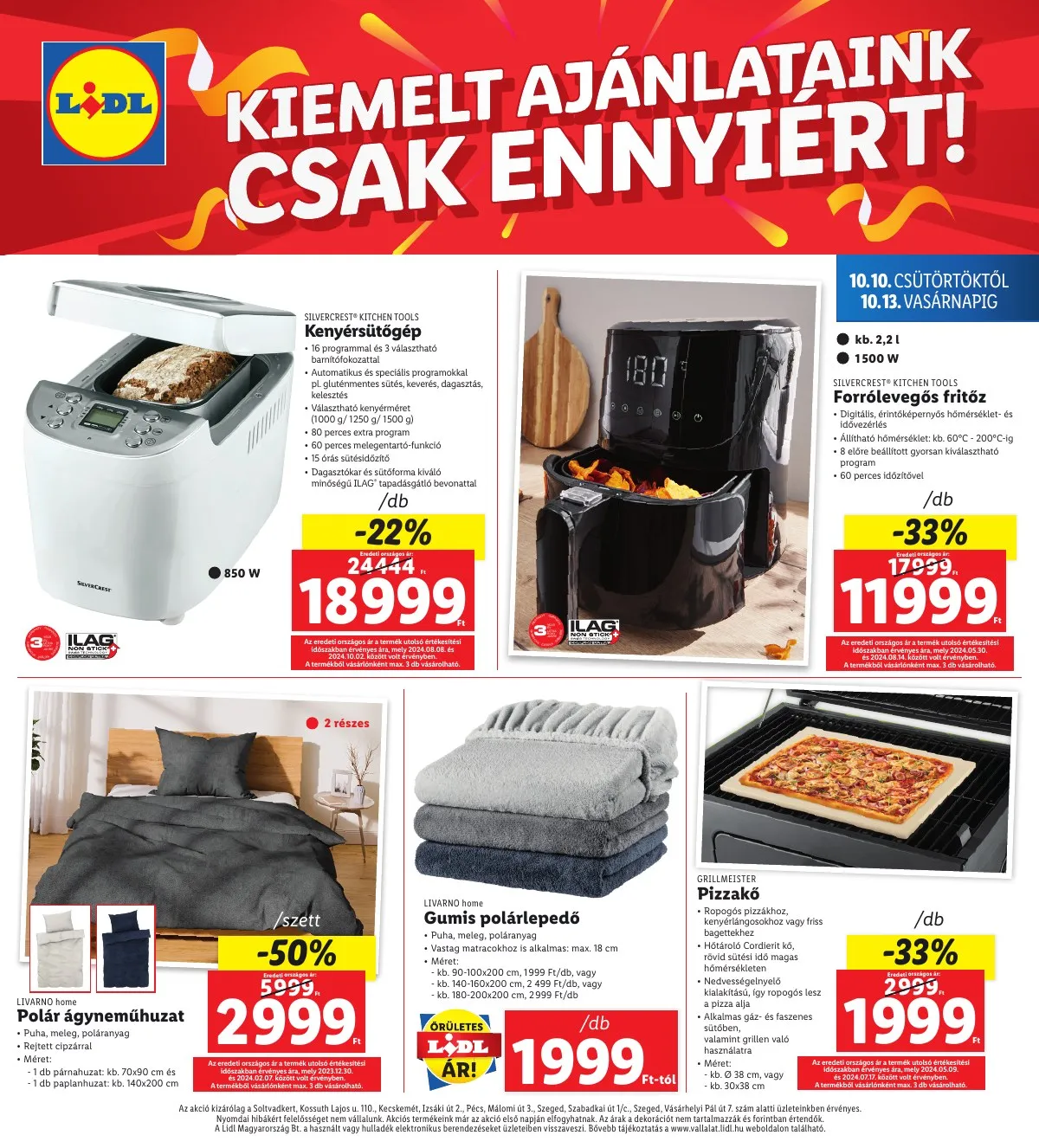 Lidl akciós újság Regionális 10.10–10.13 – 4. oldal