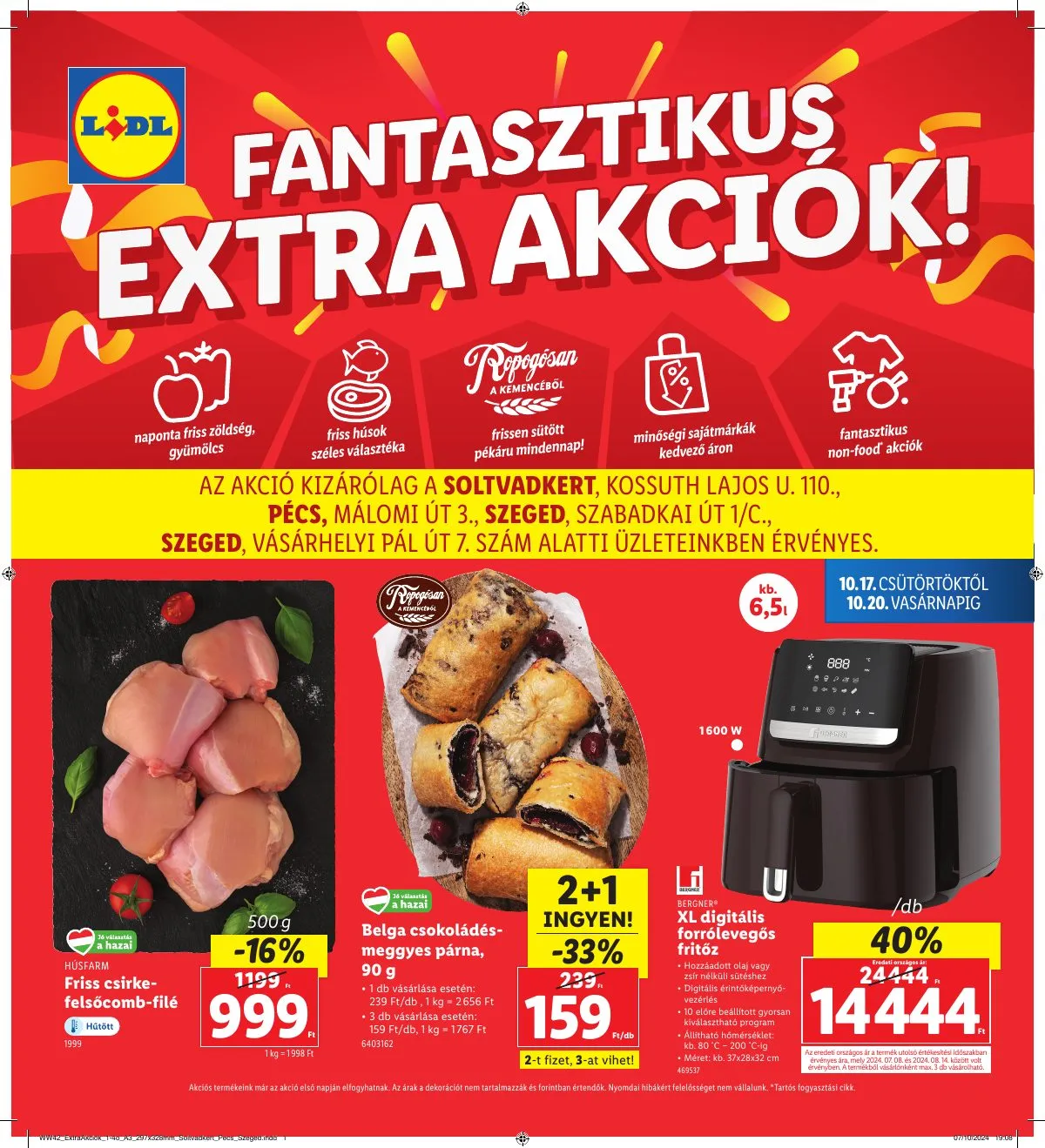 Lidl akciós újság Regionális 10.17–10.20