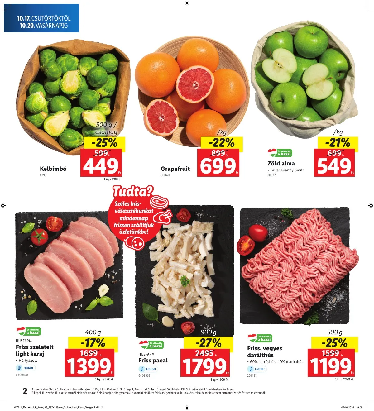 Lidl akciós újság Regionális 10.17–10.20 – 2. oldal
