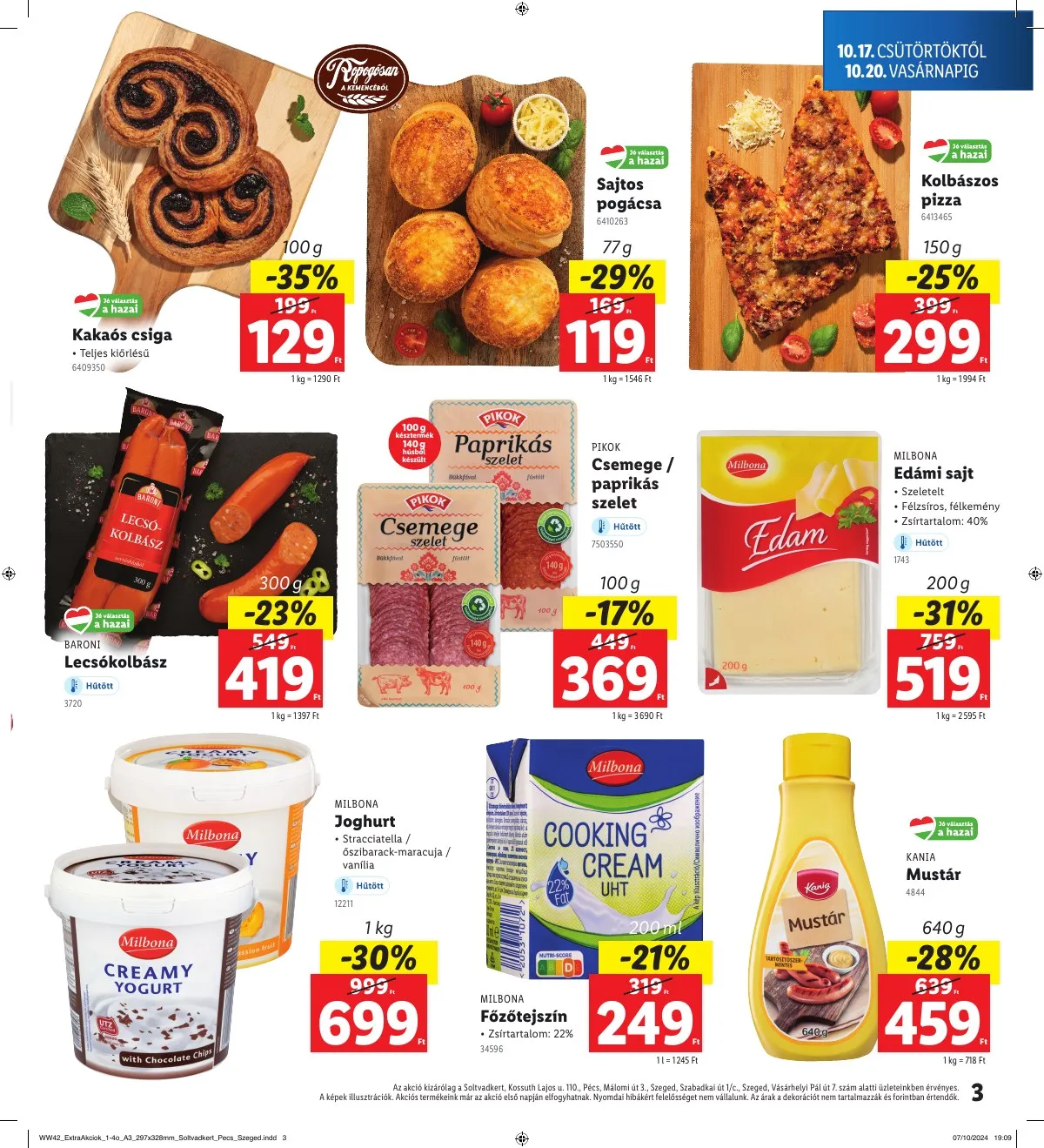 Lidl akciós újság Regionális 10.17–10.20 – 3. oldal