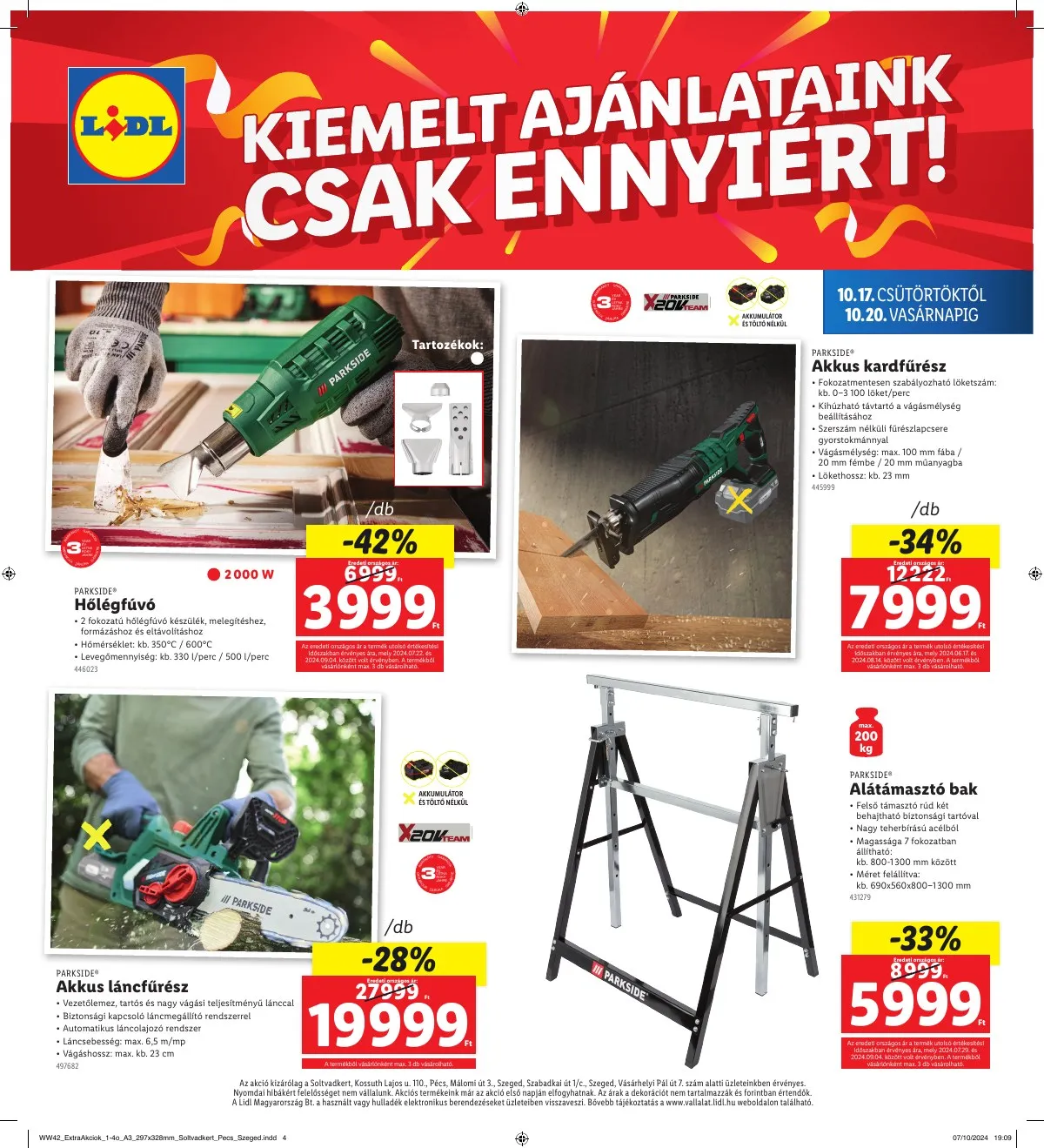 Lidl akciós újság Regionális 10.17–10.20 – 4. oldal
