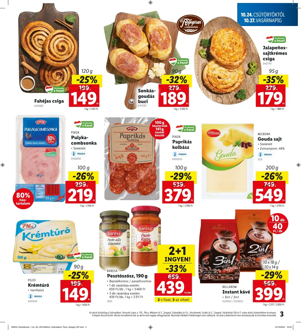 Lidl akciós újság Regionális 10.24–10.27 – 3. oldal
