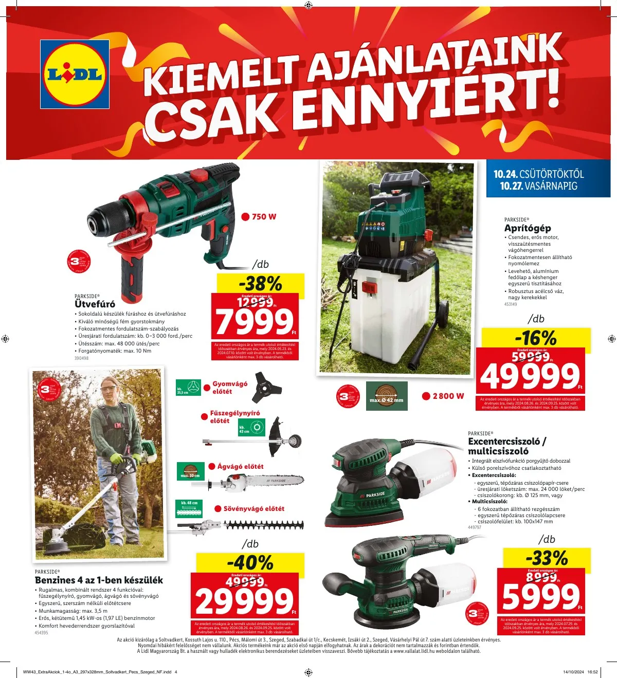 Lidl akciós újság Regionális 10.24–10.27 – 4. oldal