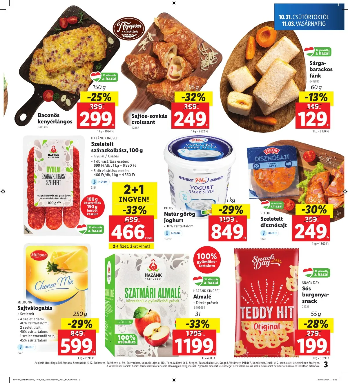 Lidl akciós újság Regionális 10.31–11.03 – 3. oldal