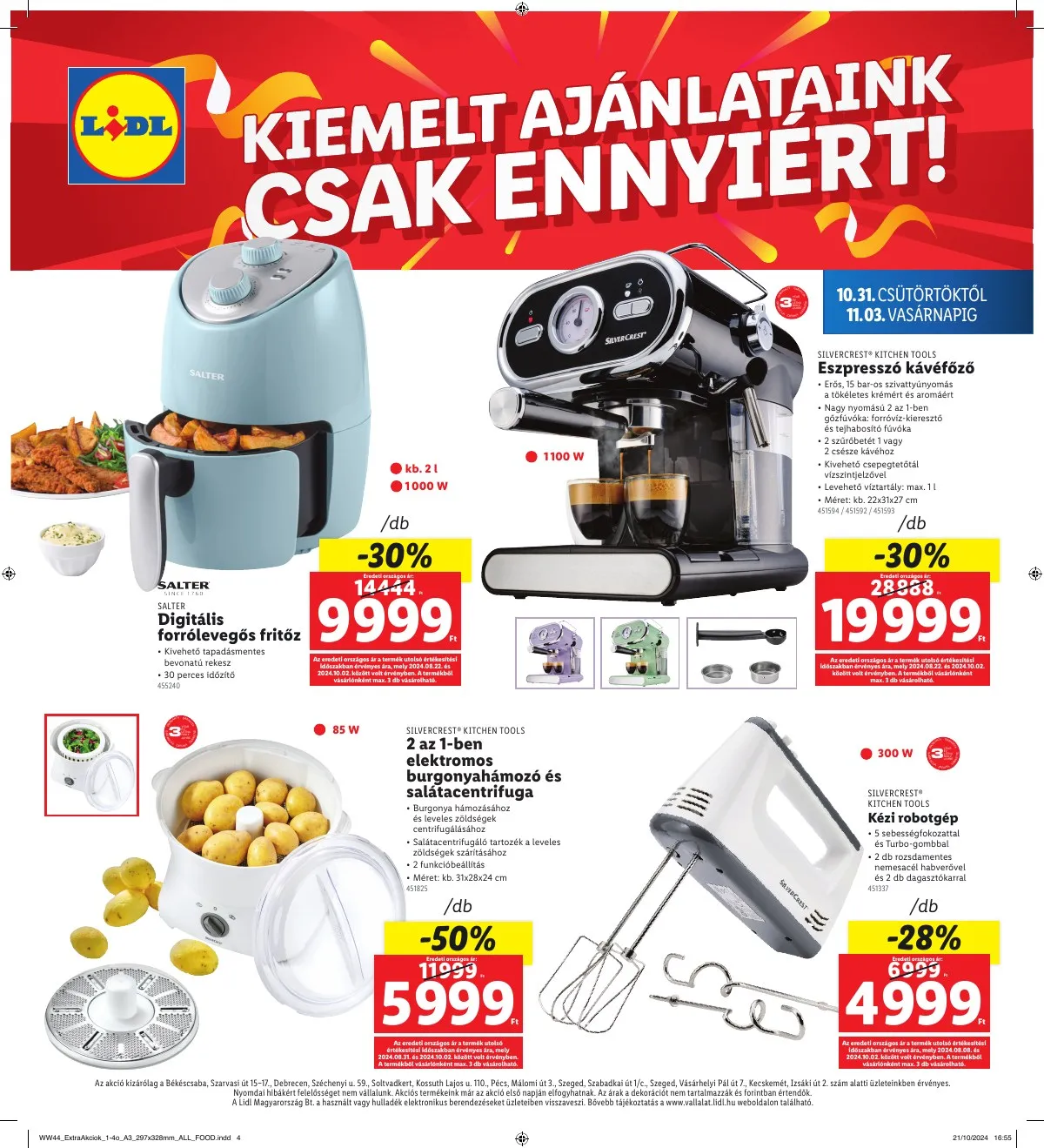 Lidl akciós újság Regionális 10.31–11.03 – 4. oldal