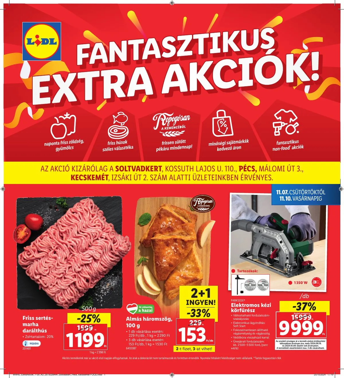 Lidl akciós újság Regionális 11.07–11.10