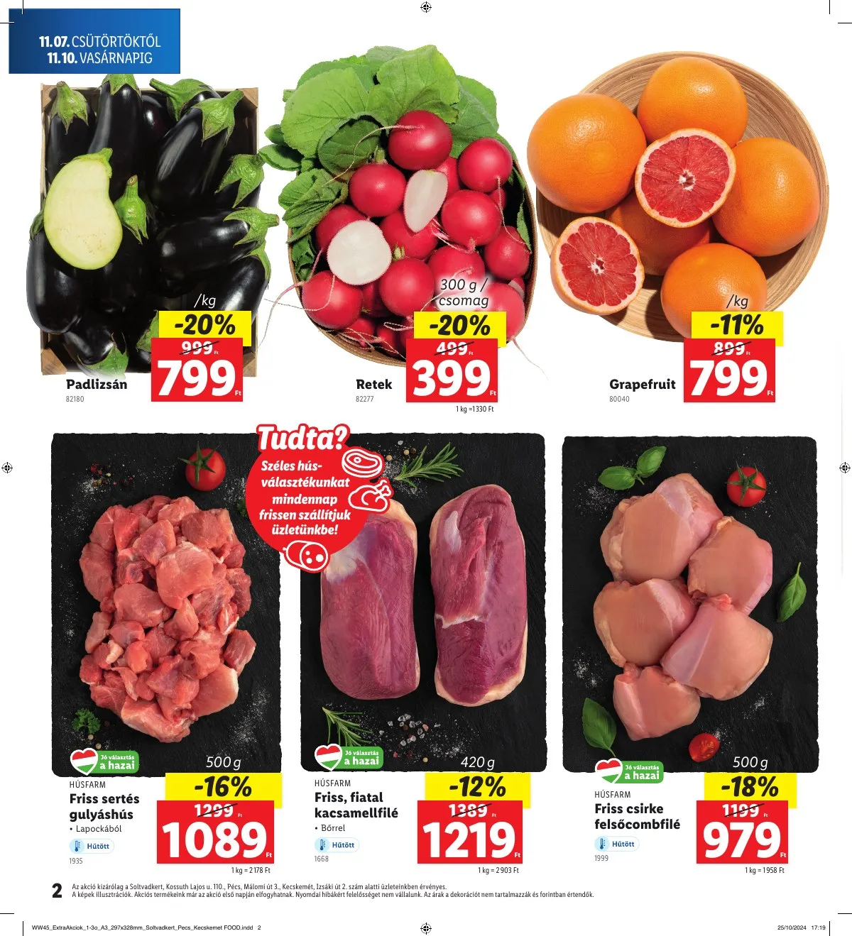Lidl akciós újság Regionális 11.07–11.10 – 2. oldal