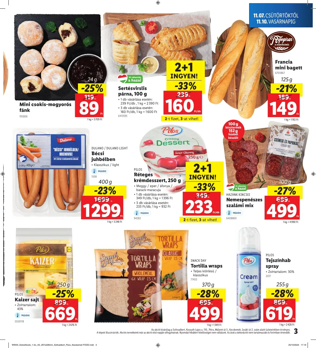 Lidl akciós újság Regionális 11.07–11.10 – 3. oldal