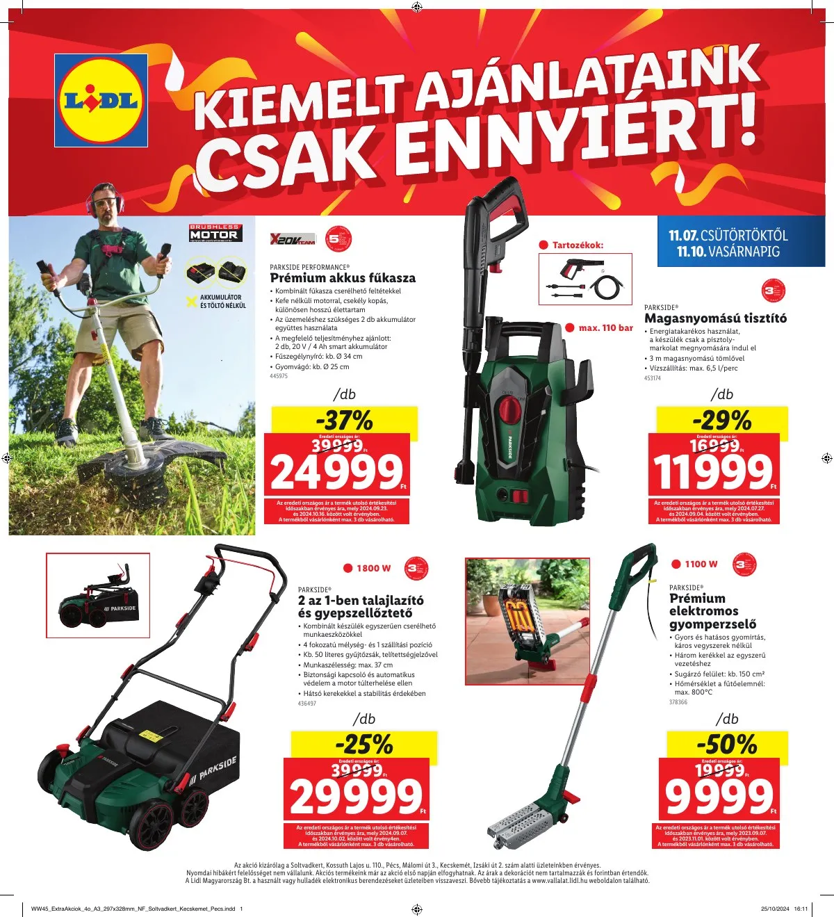 Lidl akciós újság Regionális 11.07–11.10 – 4. oldal