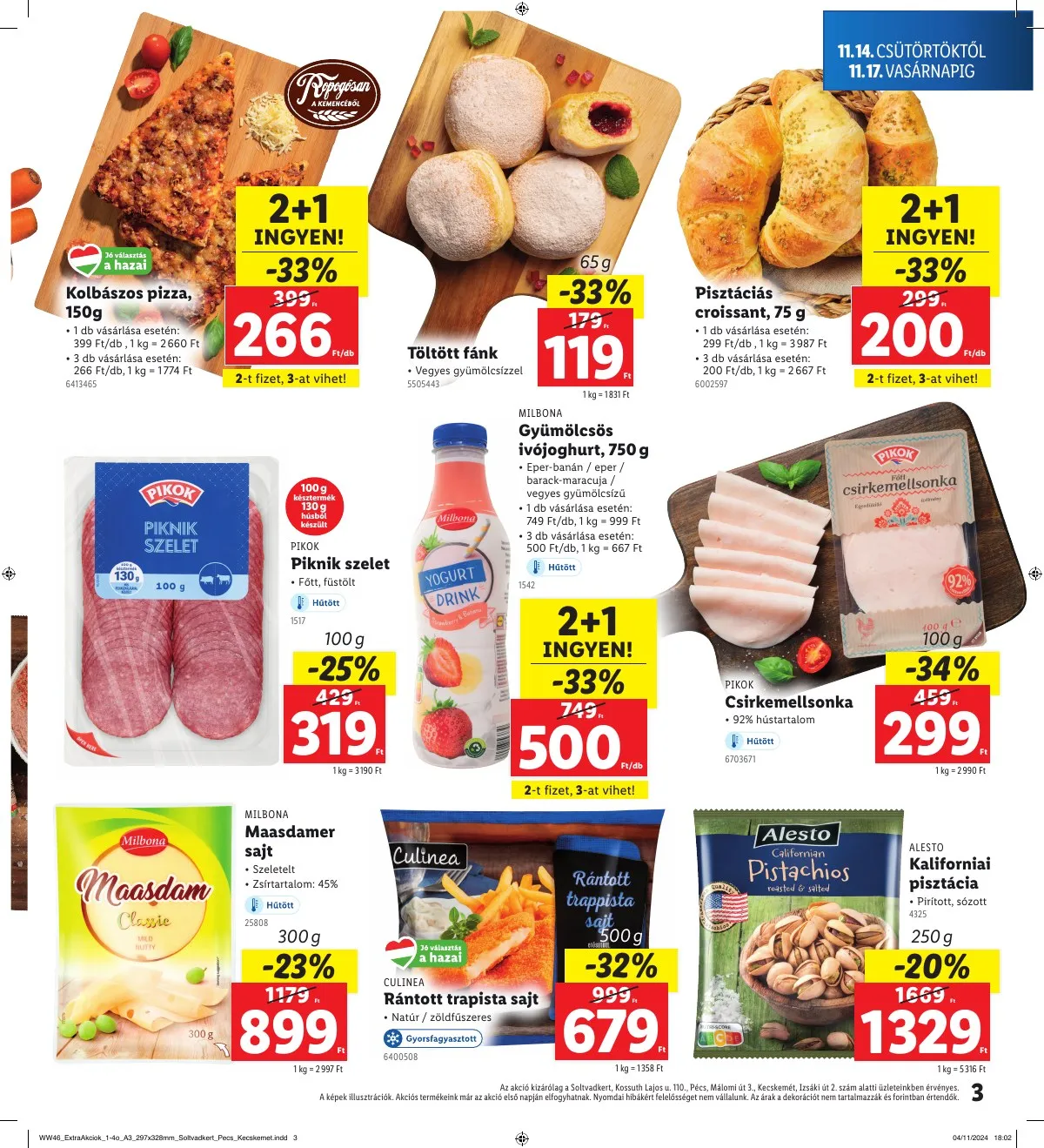 Lidl akciós újság Regionális 11.14–11.17 – 3. oldal
