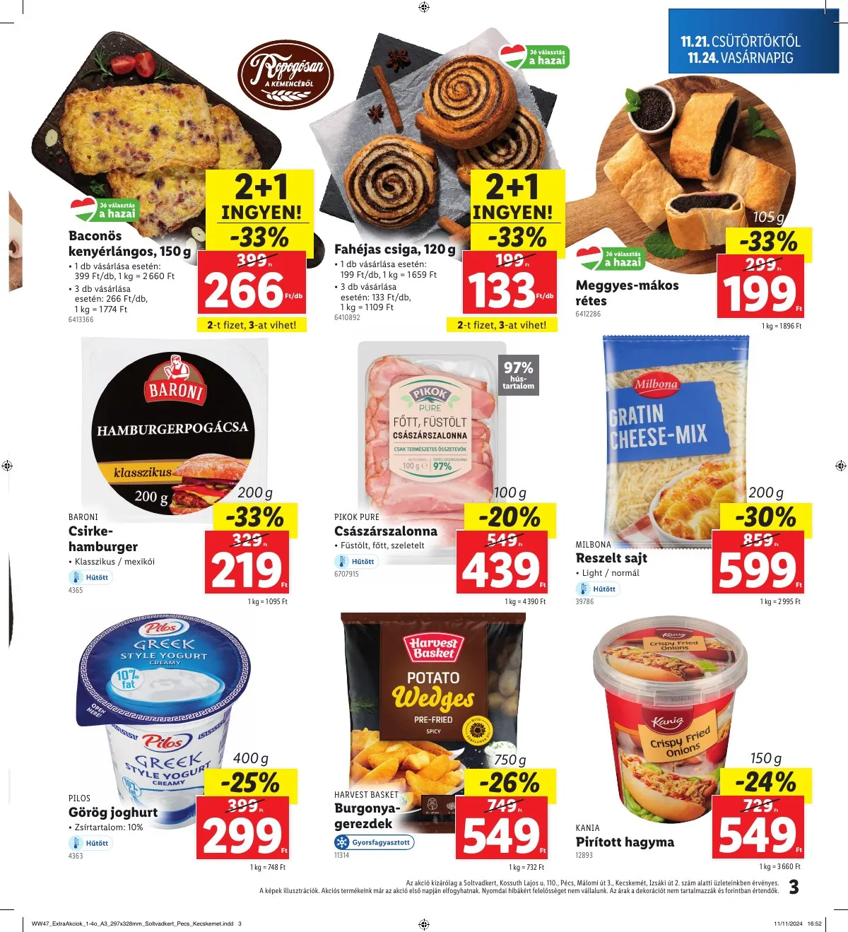 Lidl akciós újság Regionális 11.21–11.24 – 3. oldal