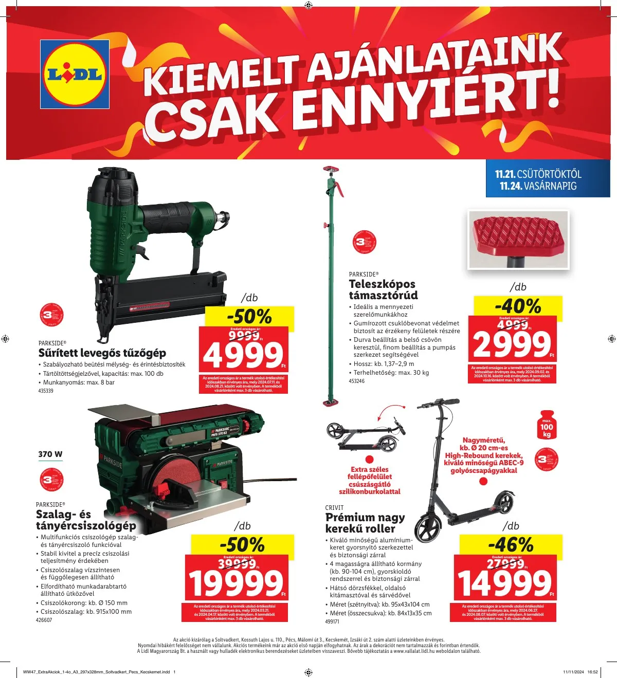 Lidl akciós újság Regionális 11.21–11.24 – 4. oldal