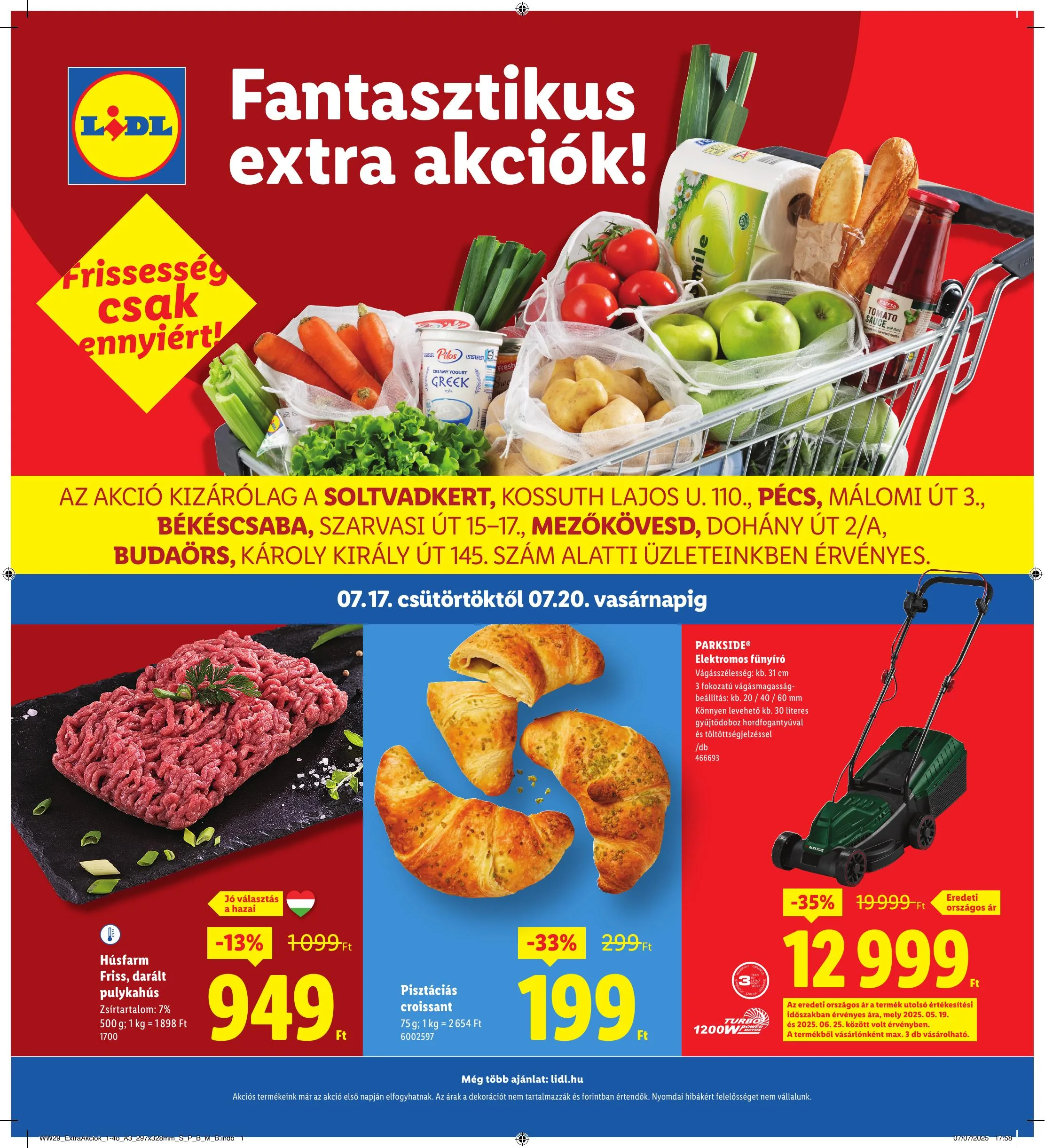 Lidl akciós újság Regionális 07.17–07.20