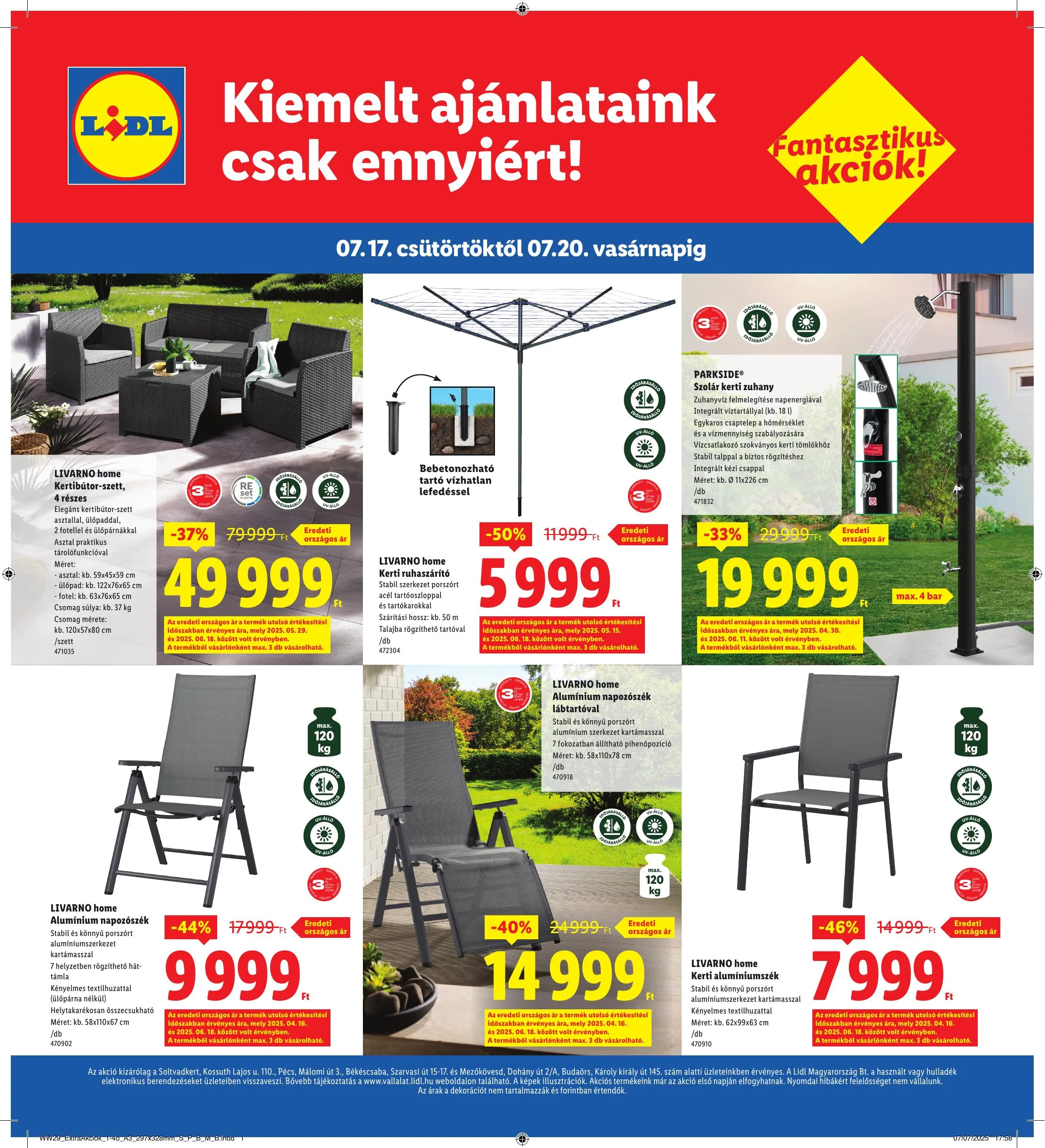 Lidl akciós újság Regionális 07.17–07.20 – 4. oldal