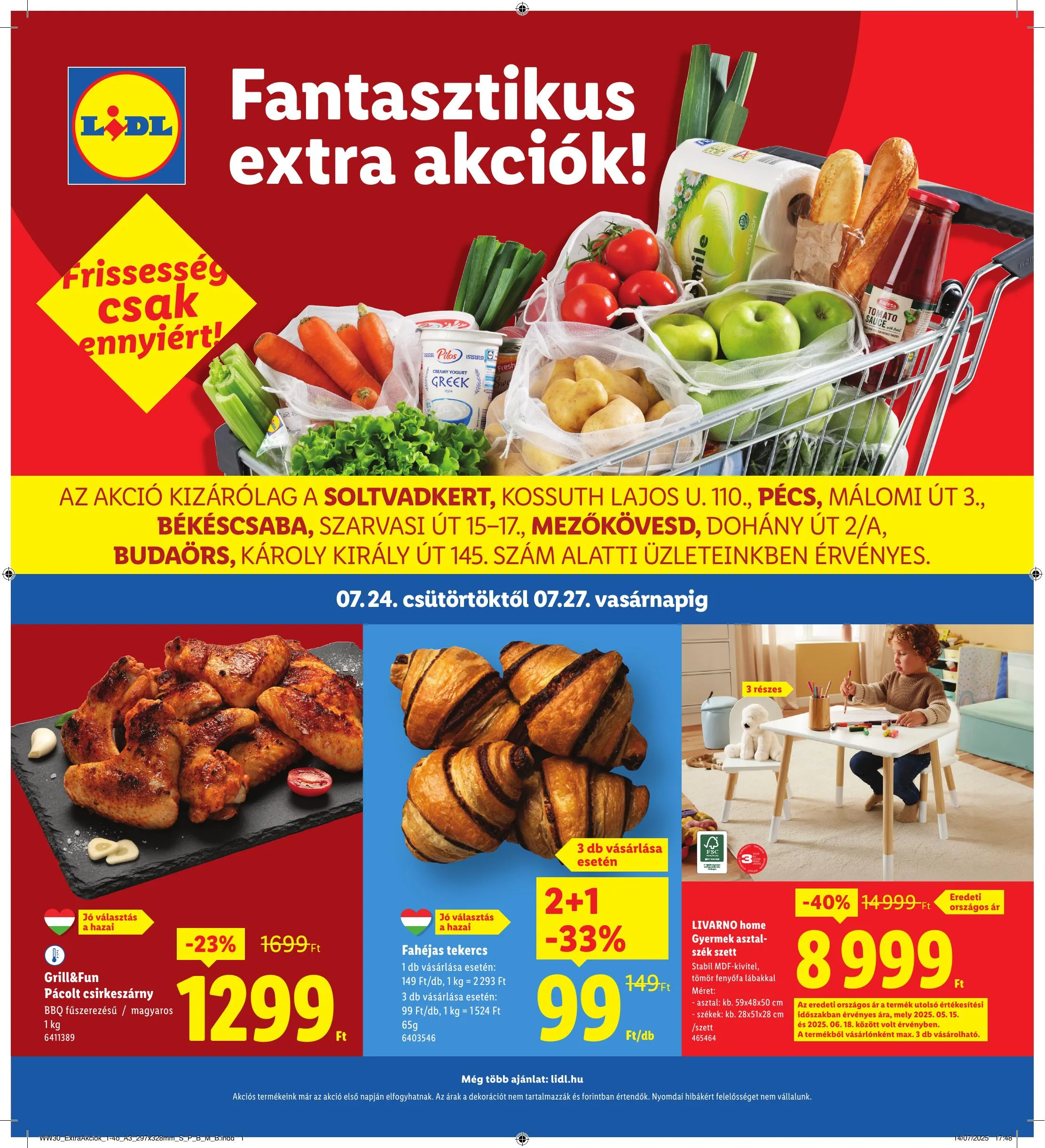 Lidl akciós újság Regionális 07.24–07.27