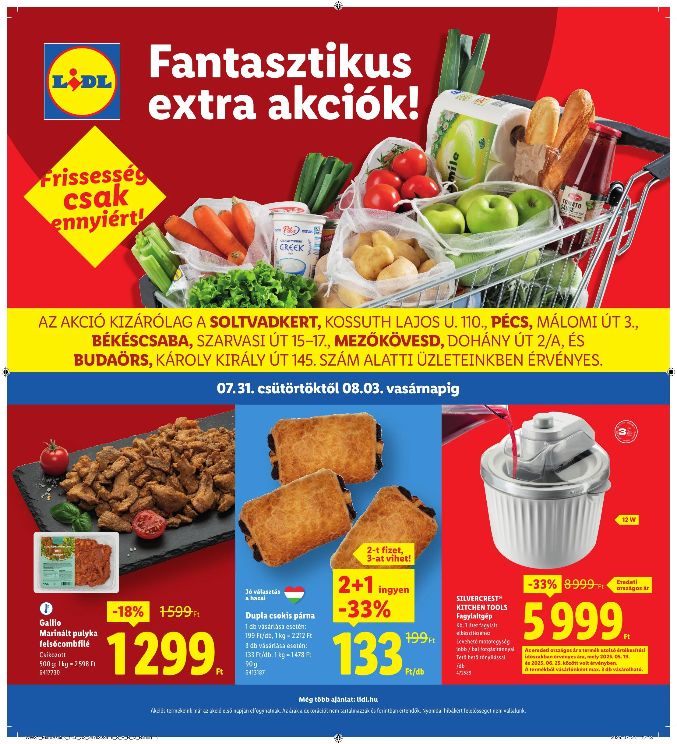 Lidl akciós újság Regionális 07.31–08.03
