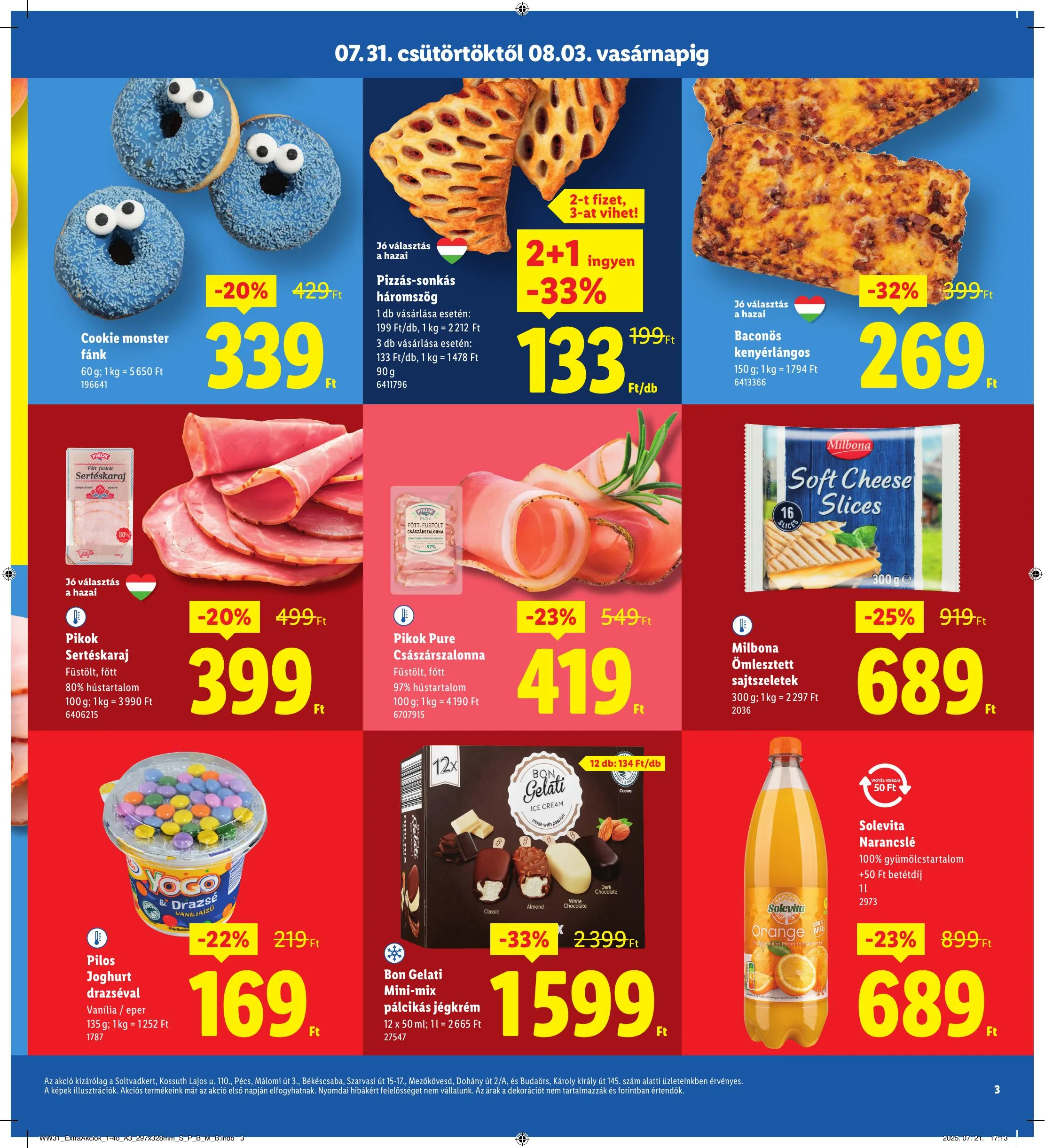 Lidl akciós újság Regionális 07.31–08.03 – 3. oldal