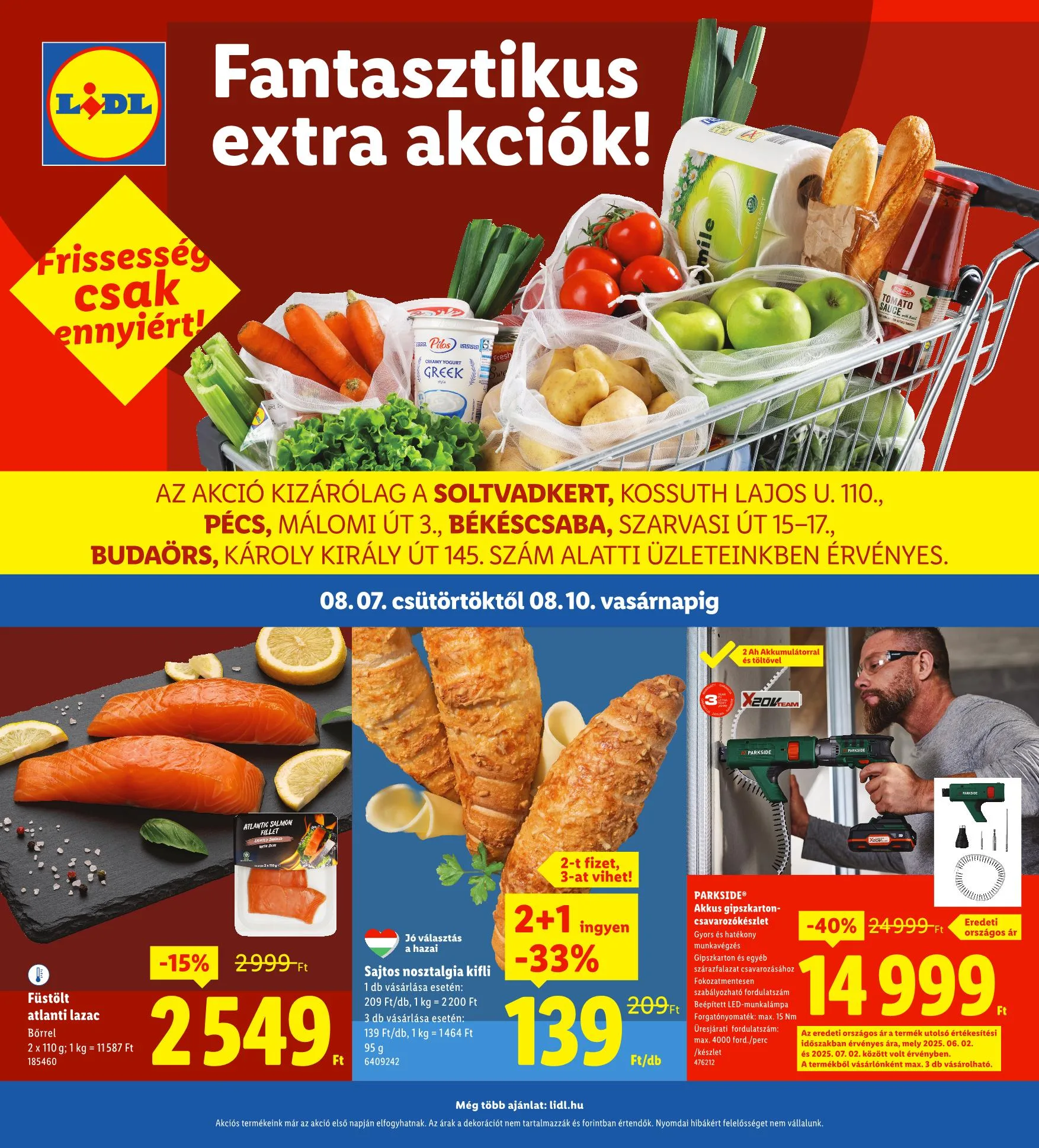 Lidl akciós újság Regionális 08.07–08.10