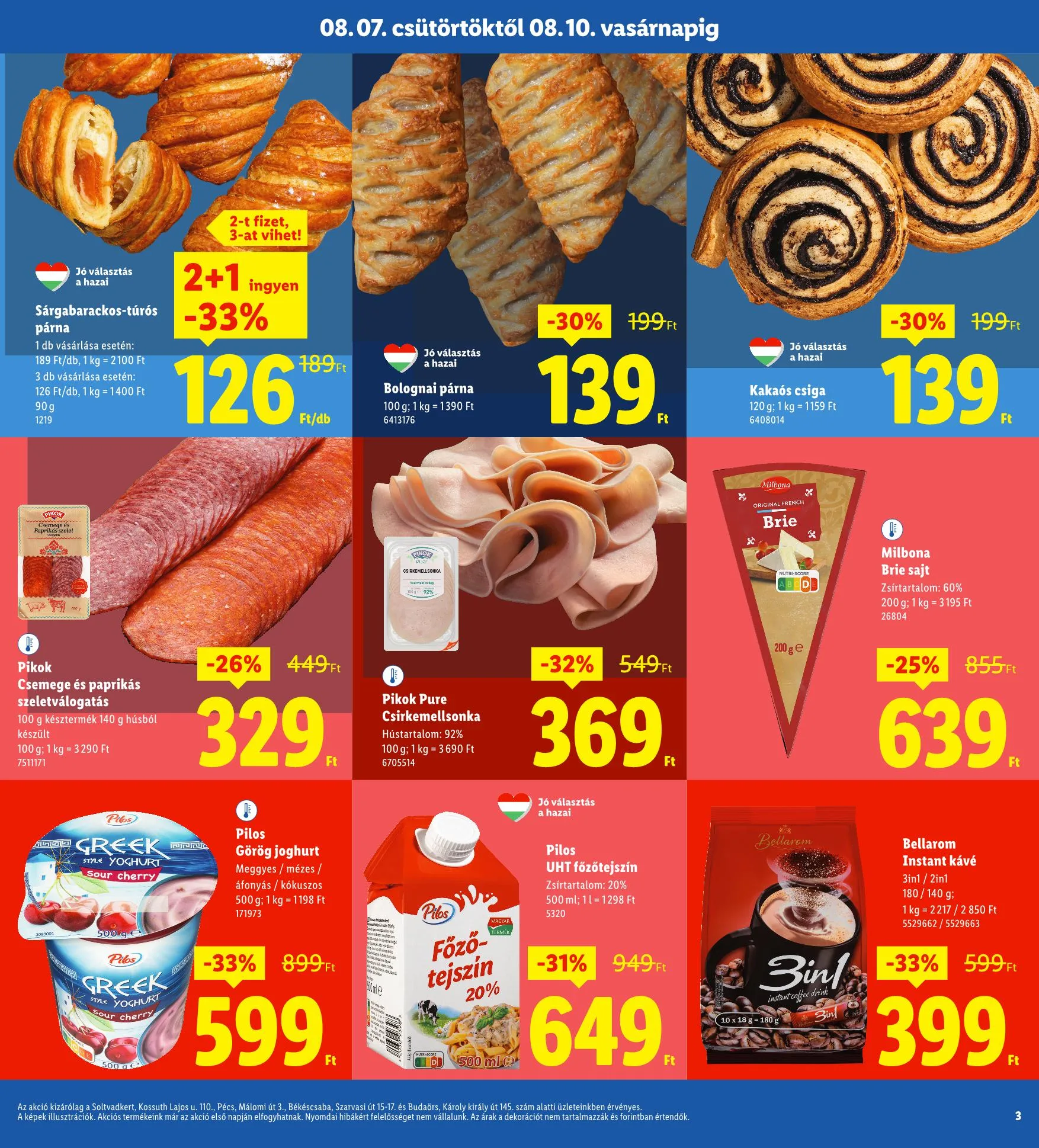 Lidl akciós újság Regionális 08.07–08.10 – 3. oldal