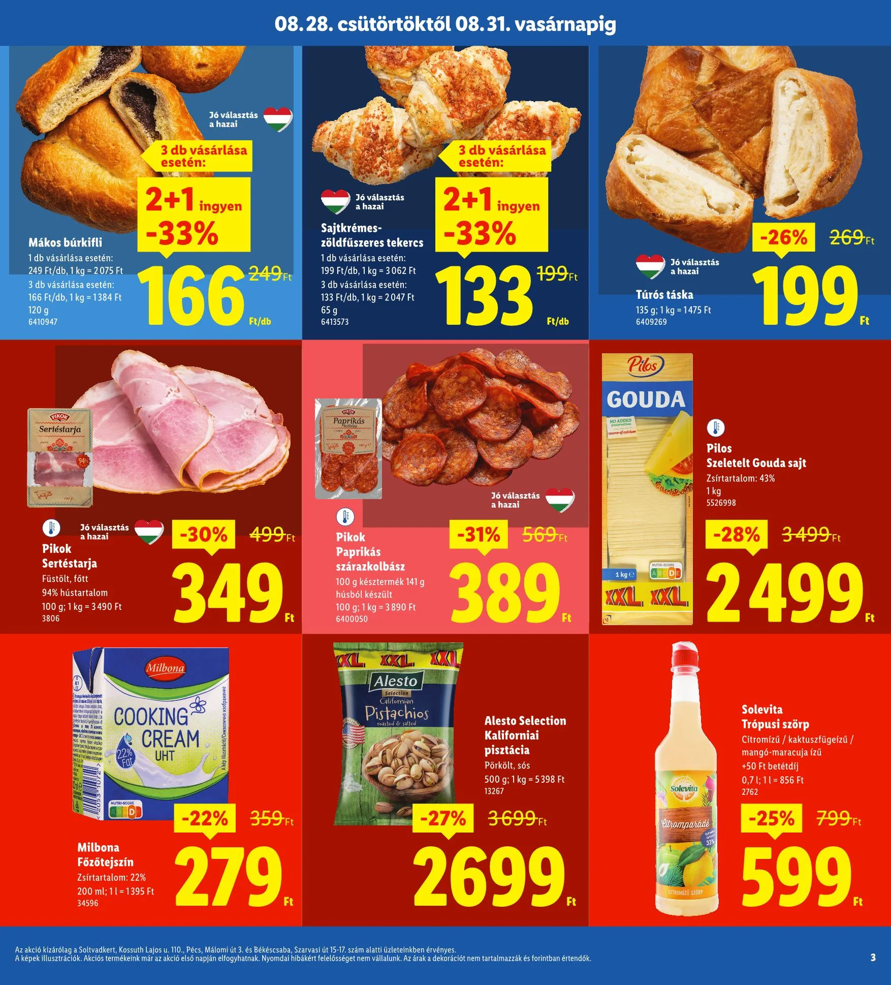 Lidl akciós újság Regionális 08.28–08.31 – 3. oldal