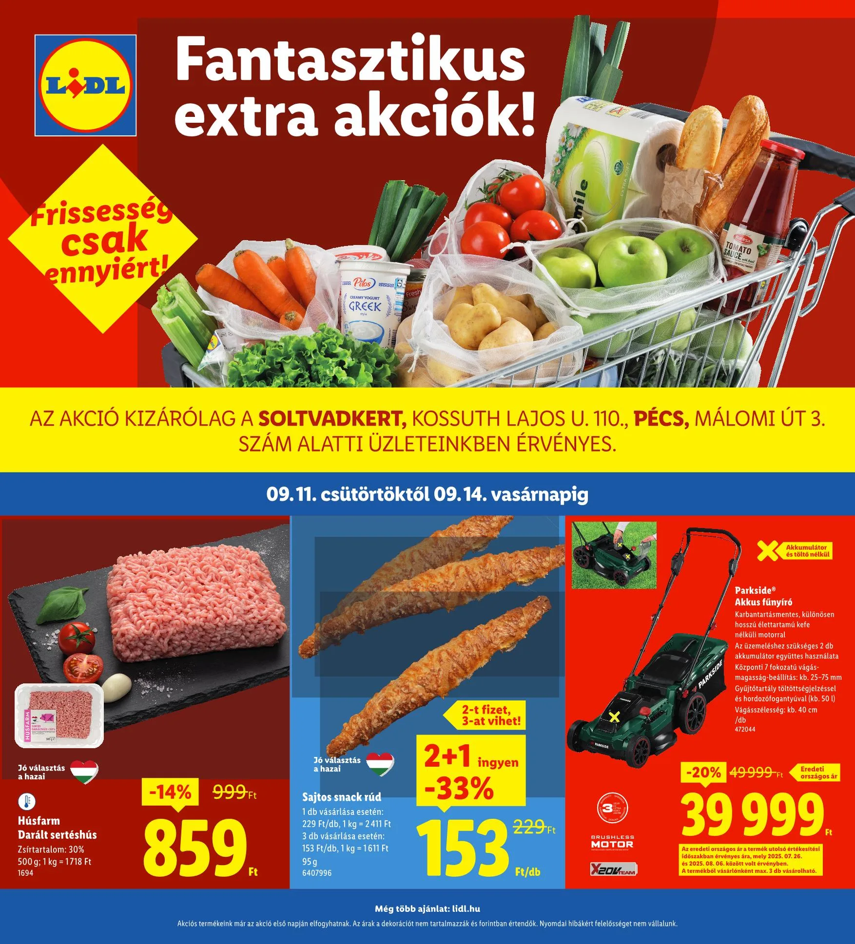 Lidl akciós újság Regionális 09.11–09.14