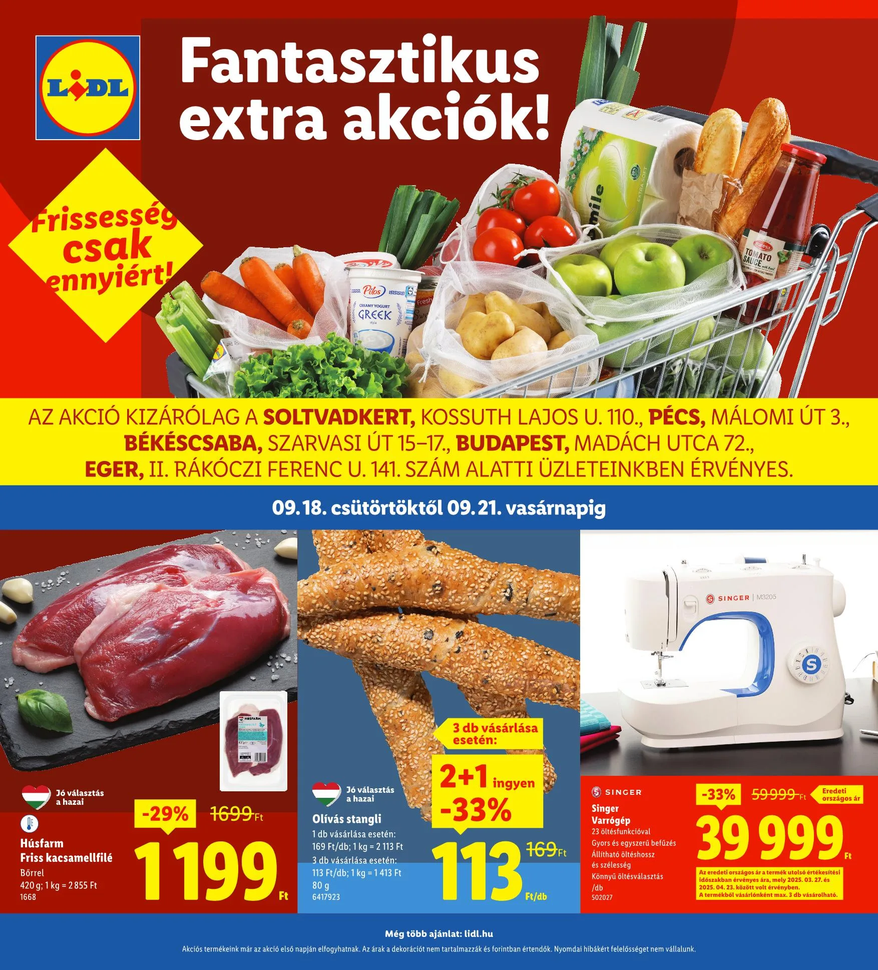 Lidl akciós újság Regionális 09.18–09.21
