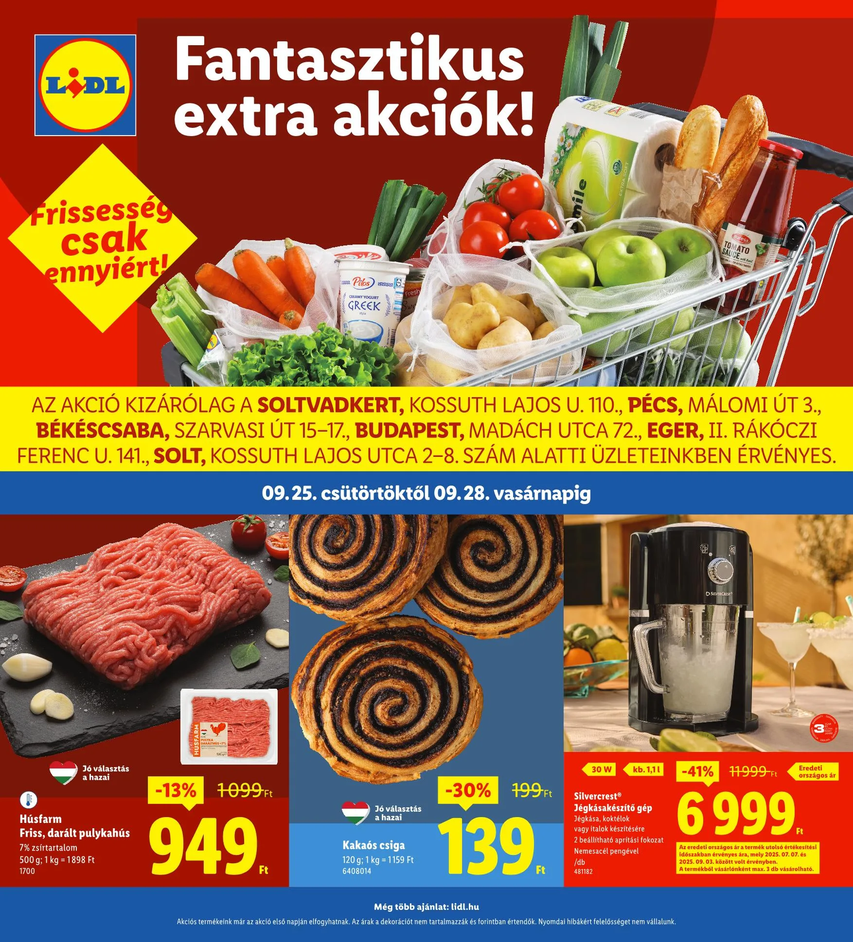 Lidl akciós újság Regionális 09.25–09.28
