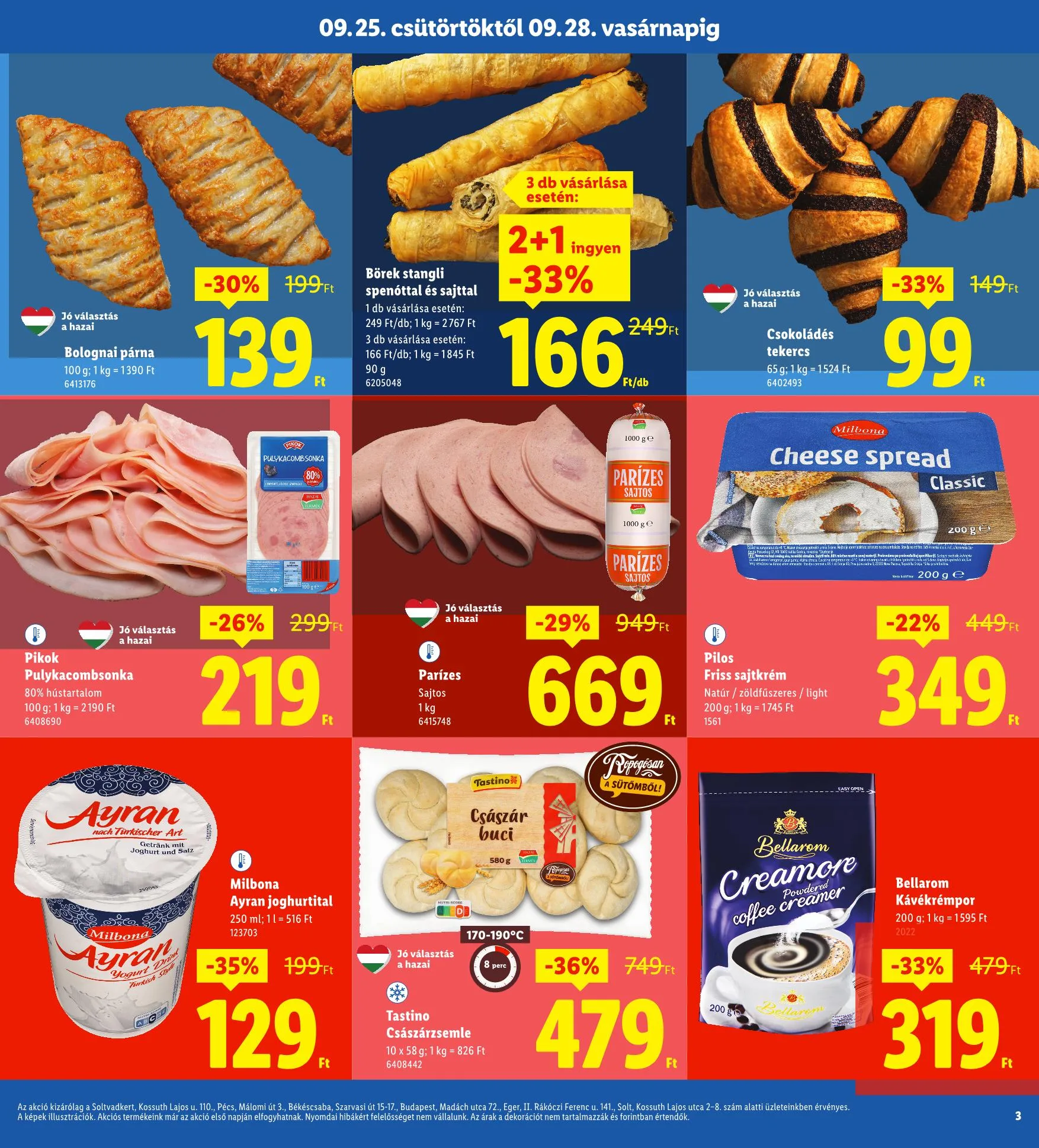 Lidl akciós újság Regionális 09.25–09.28 – 3. oldal