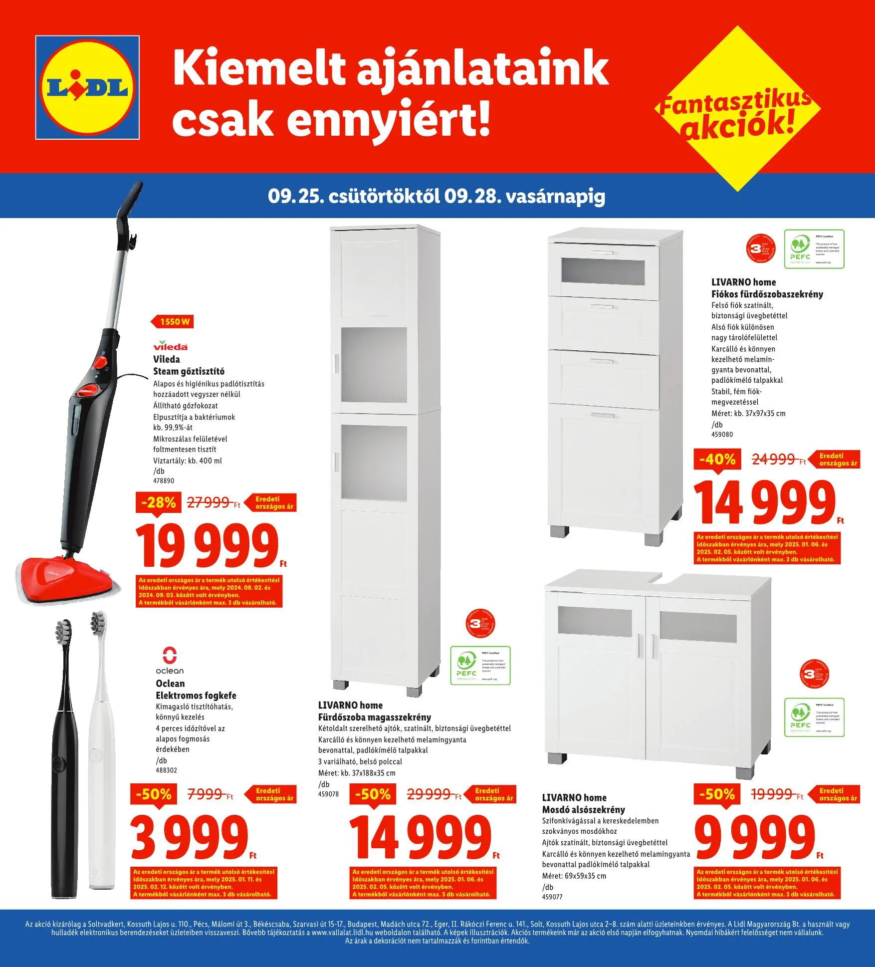 Lidl akciós újság Regionális 09.25–09.28 – 4. oldal