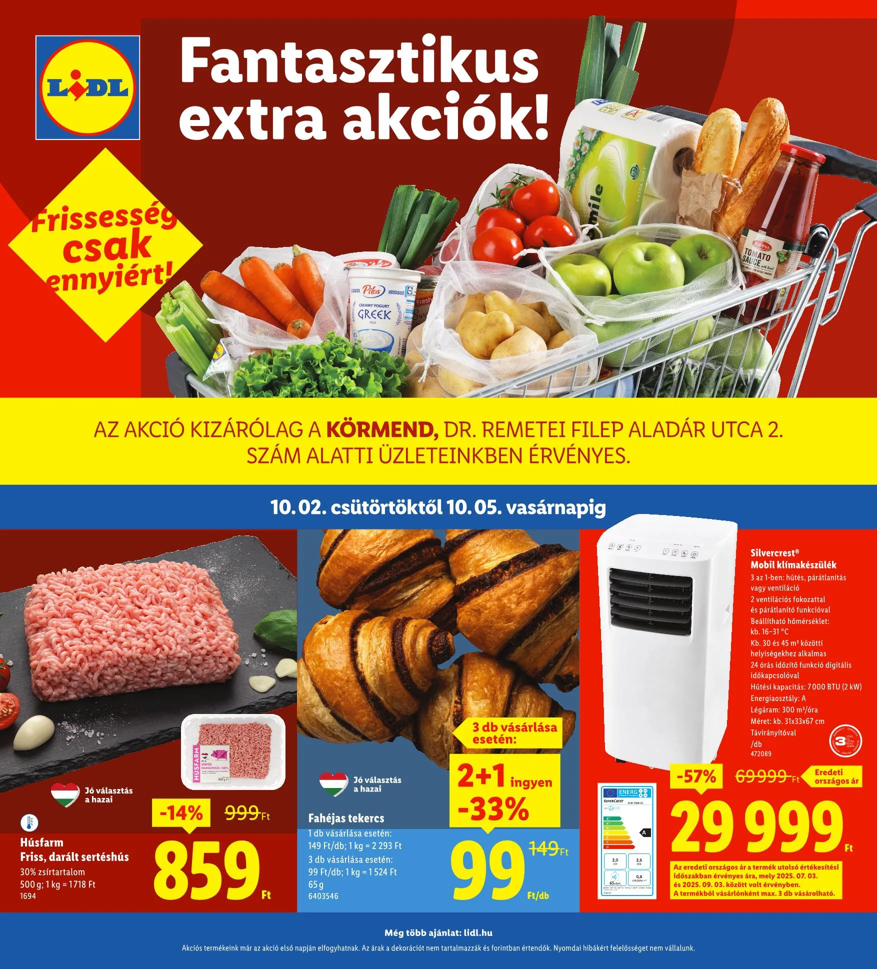 Lidl akciós újság Regionális 10.02–10.05