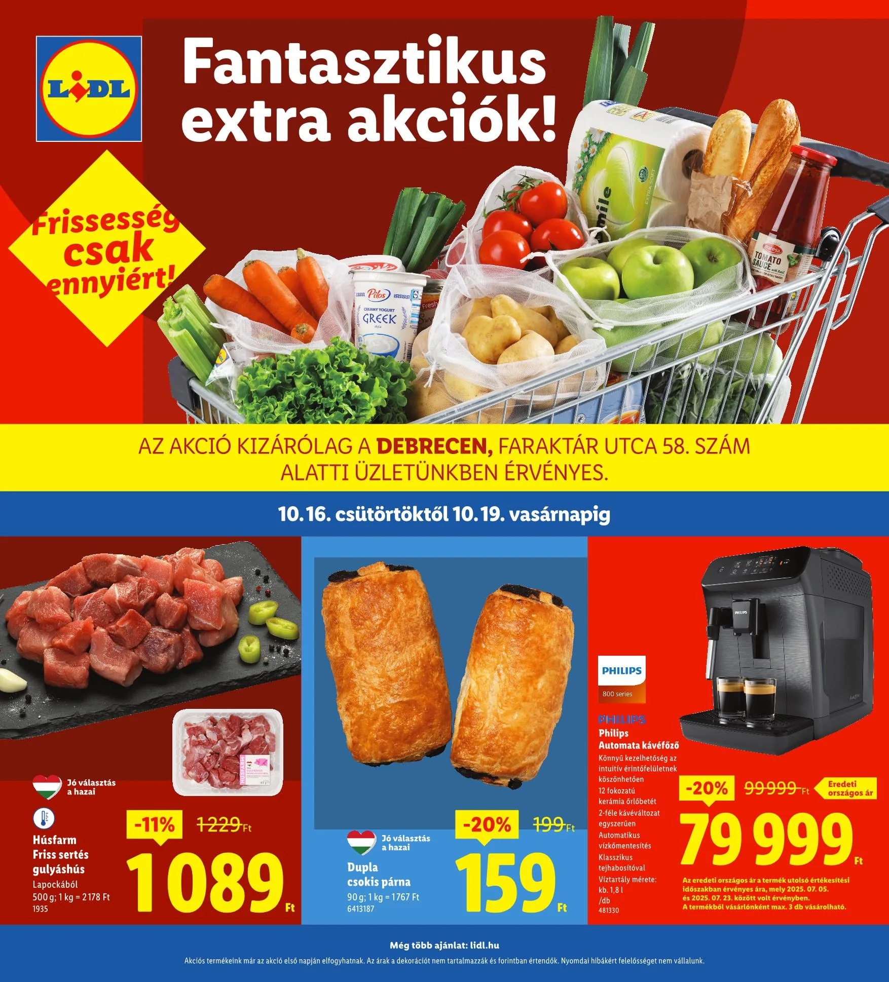 Lidl akciós újság Regionális 10.16–10.19