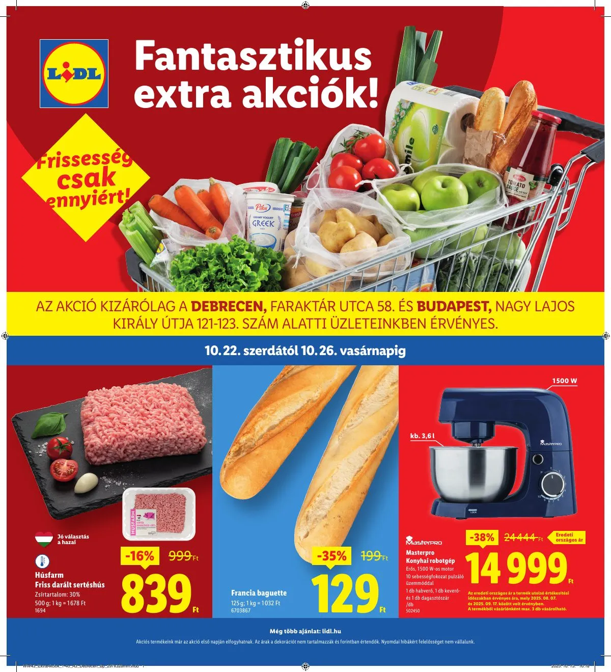 Lidl akciós újság Regionális 10.22–10.26