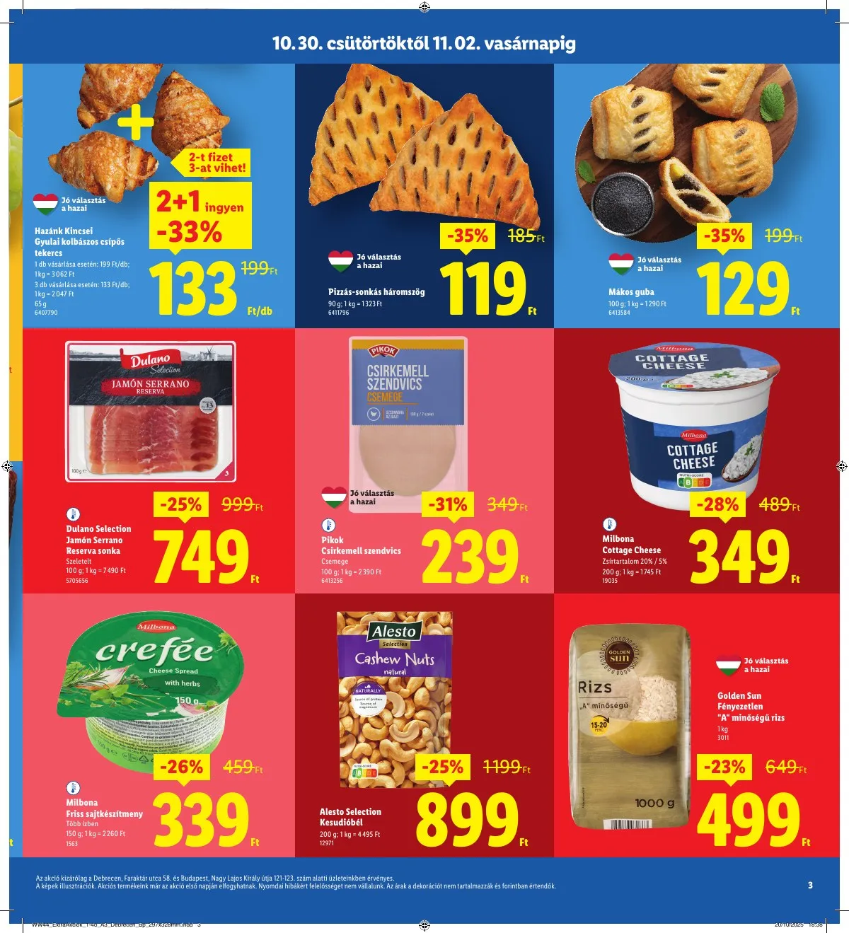 Lidl akciós újság Regionális 10.30–11.02 – 3. oldal