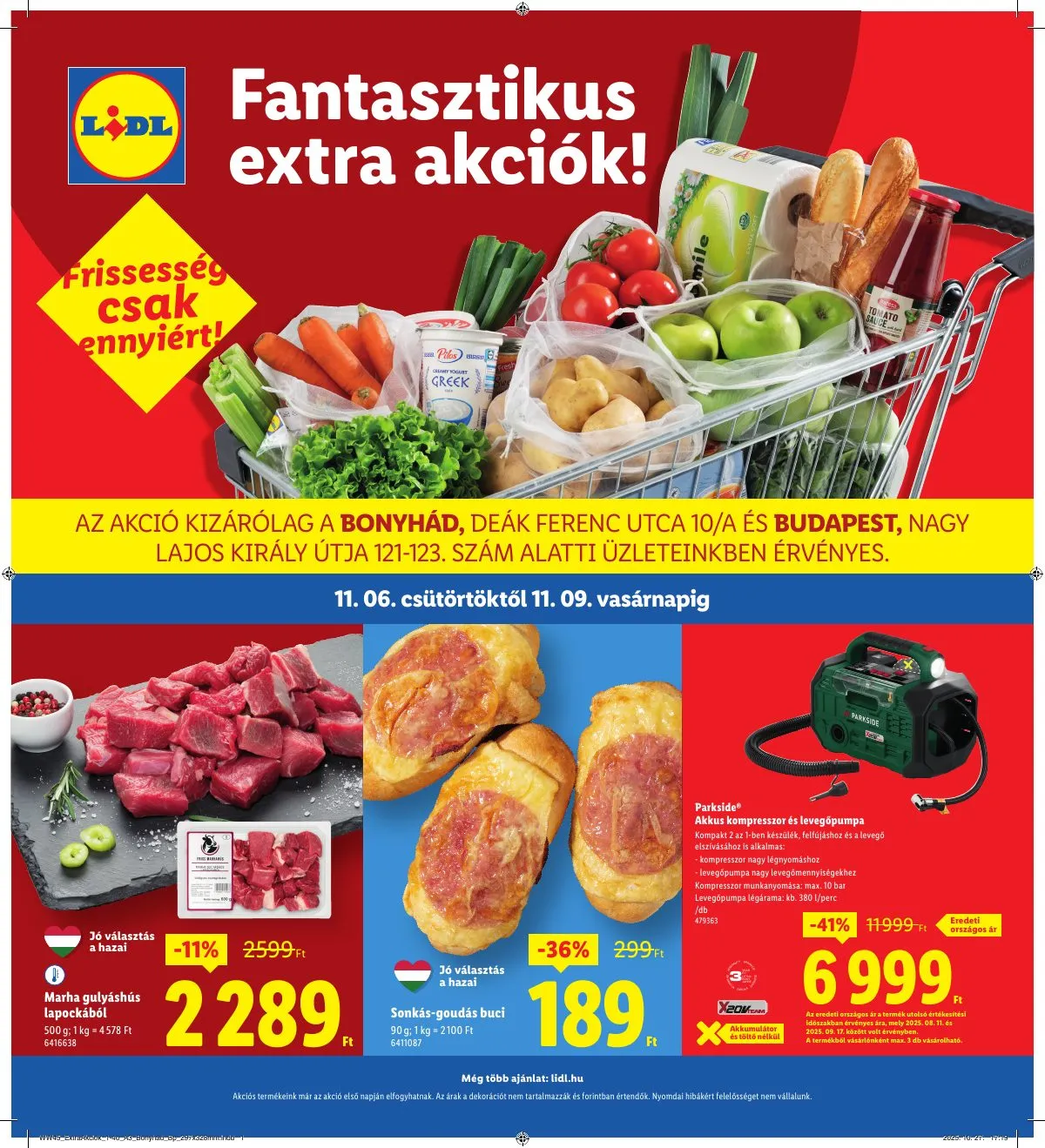 Lidl akciós újság Regionális 11.06–11.09