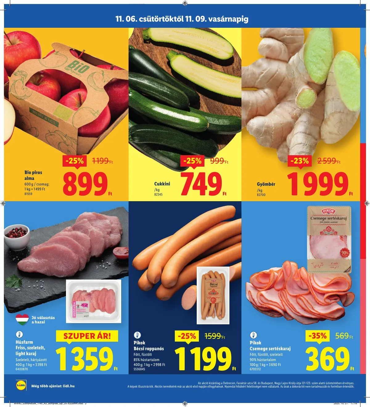 Lidl akciós újság Regionális 11.06–11.09 – 2. oldal