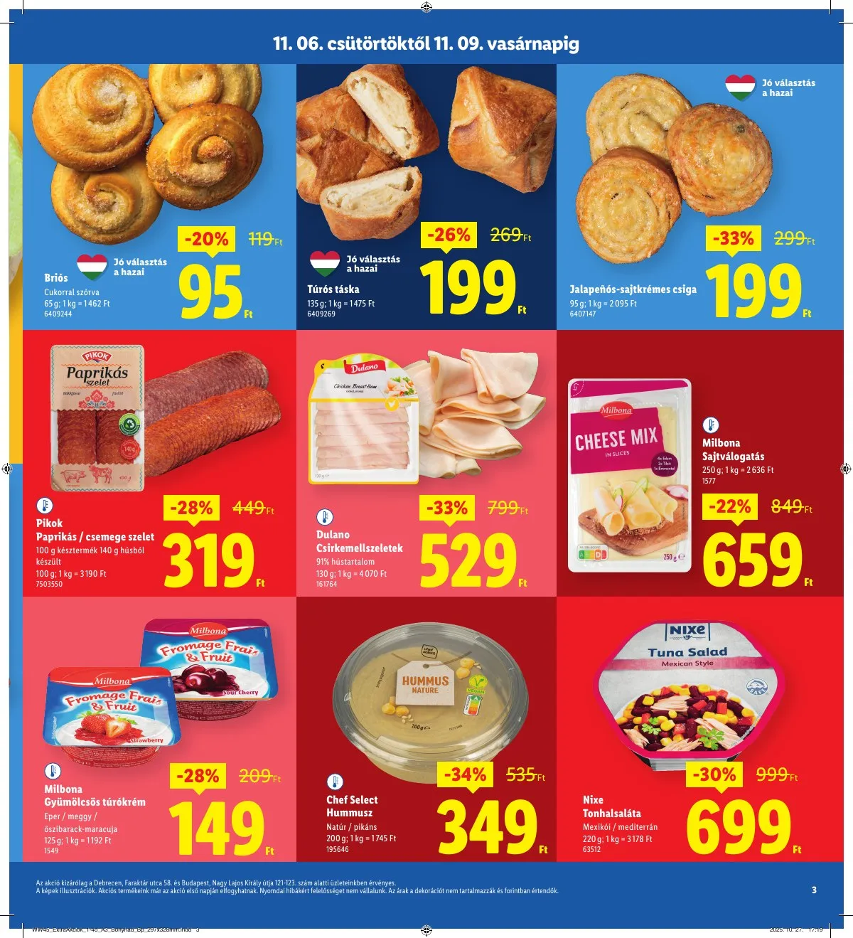 Lidl akciós újság Regionális 11.06–11.09 – 3. oldal
