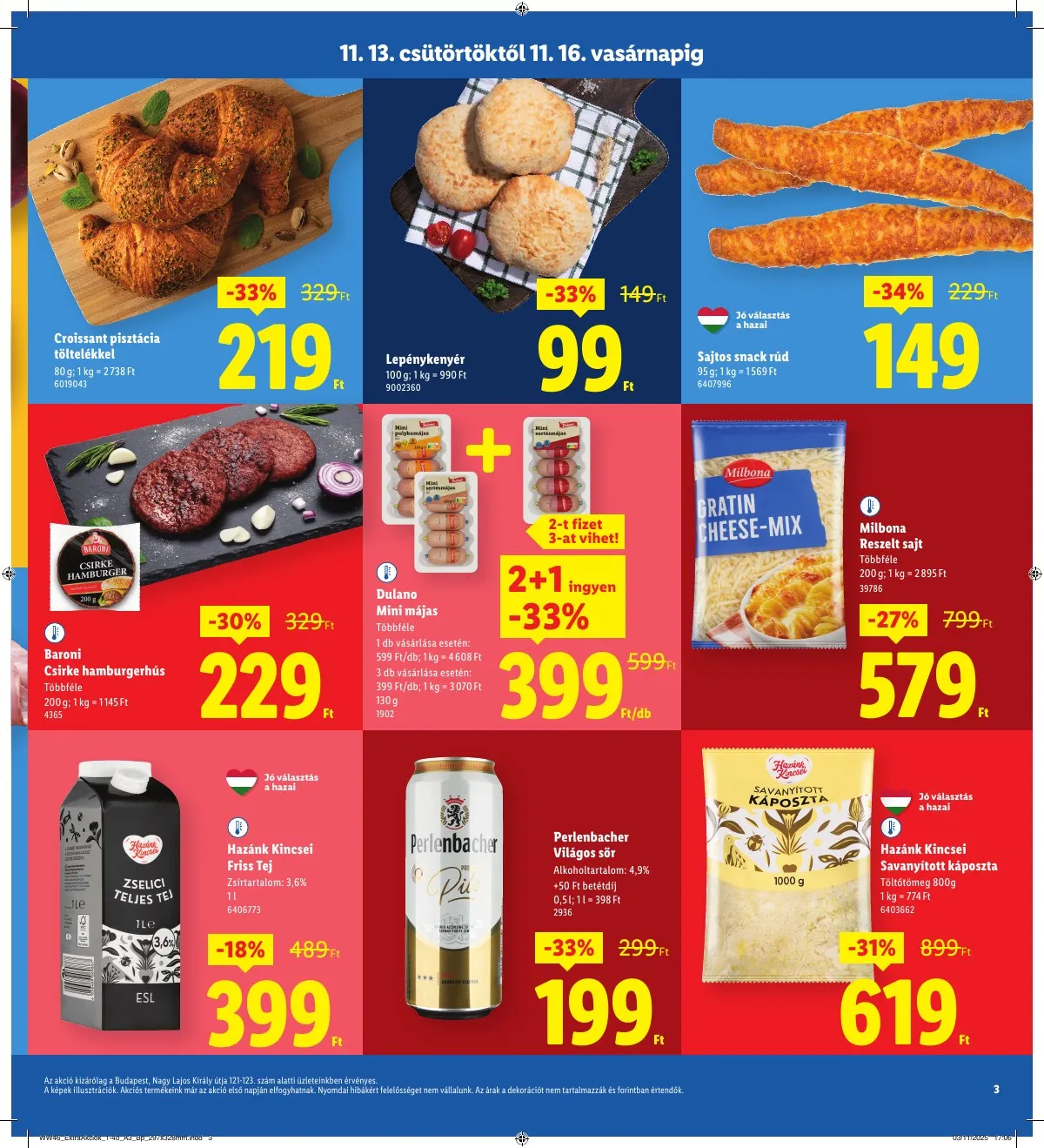 Lidl akciós újság Regionális 11.13–11.16 – 3. oldal