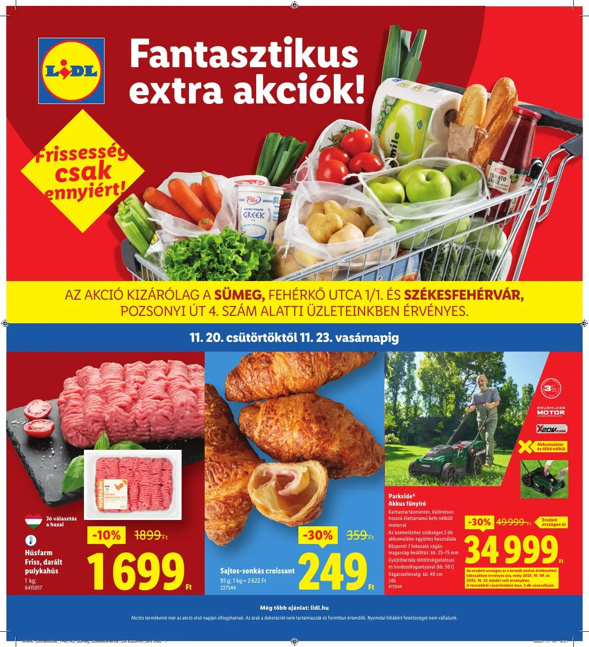 Lidl akciós újság Regionális 11.20–11.23