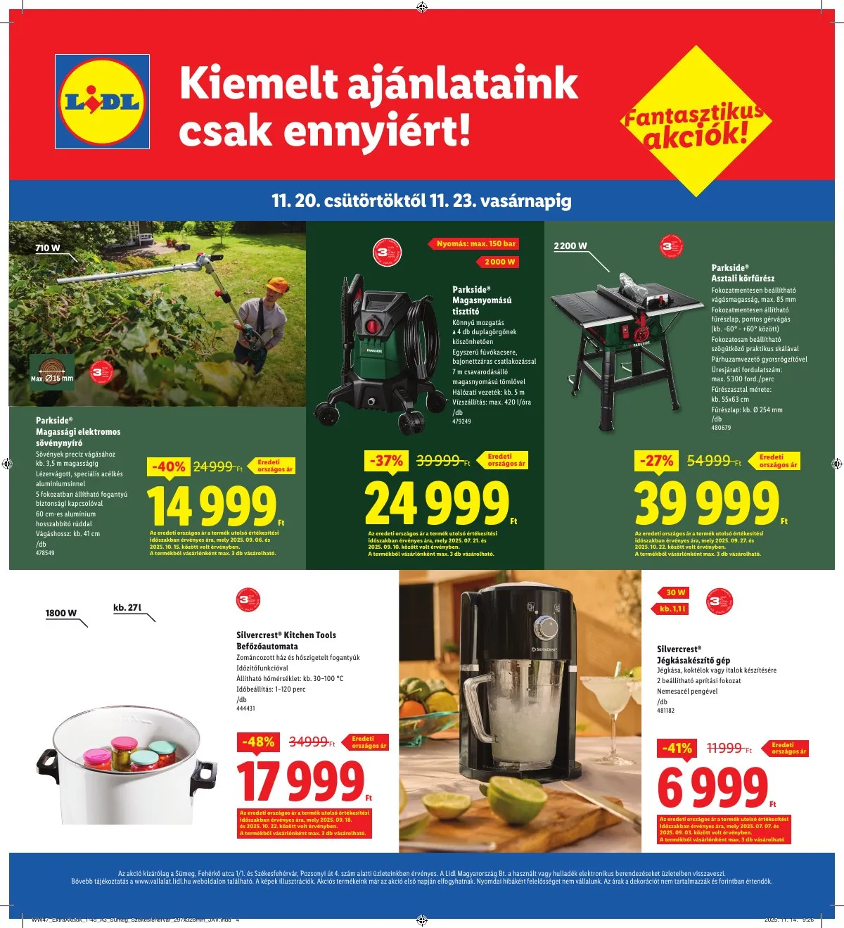 Lidl akciós újság Regionális 11.20–11.23 – 4. oldal