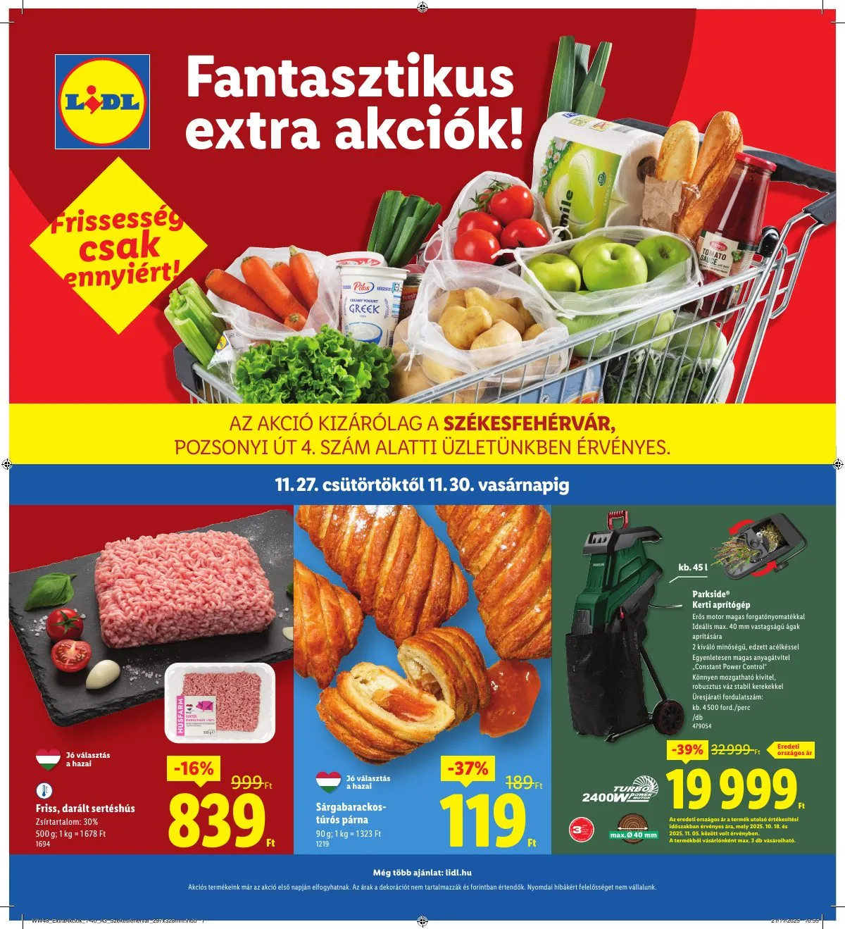 Lidl akciós újság Regionális 11.27–11.30