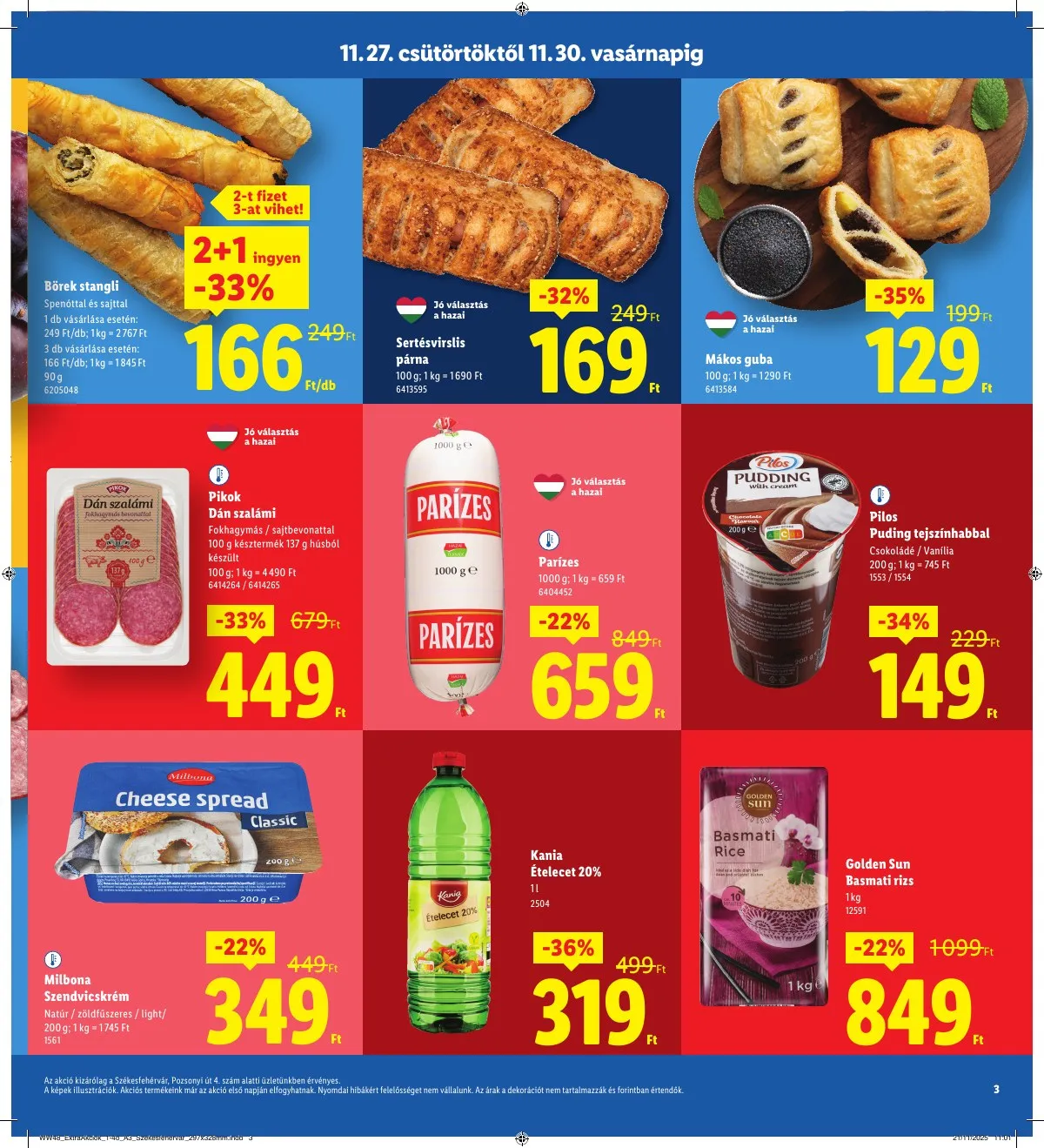 Lidl akciós újság Regionális 11.27–11.30 – 3. oldal