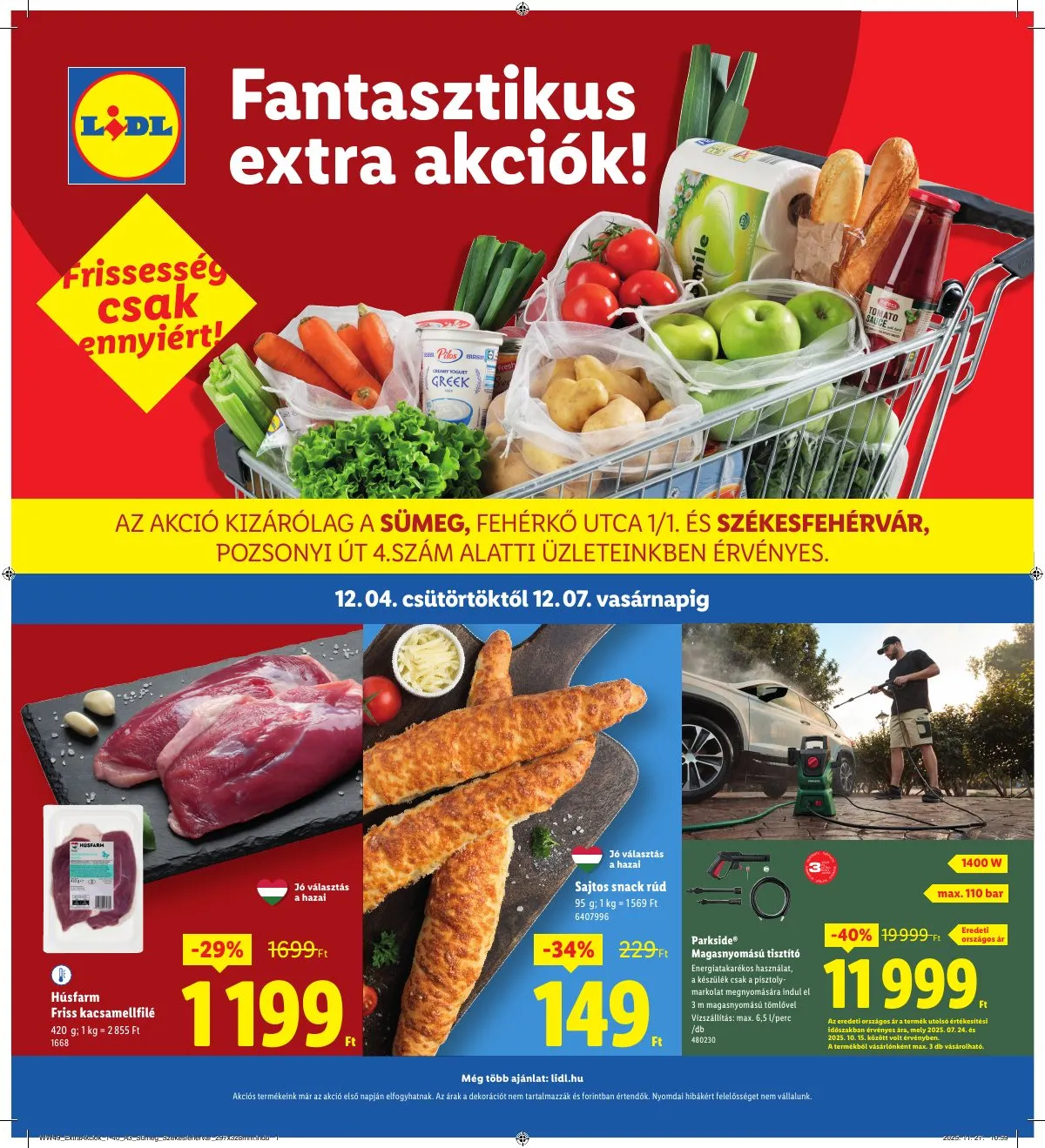 Lidl akciós újság Regionális 12.04–12.07