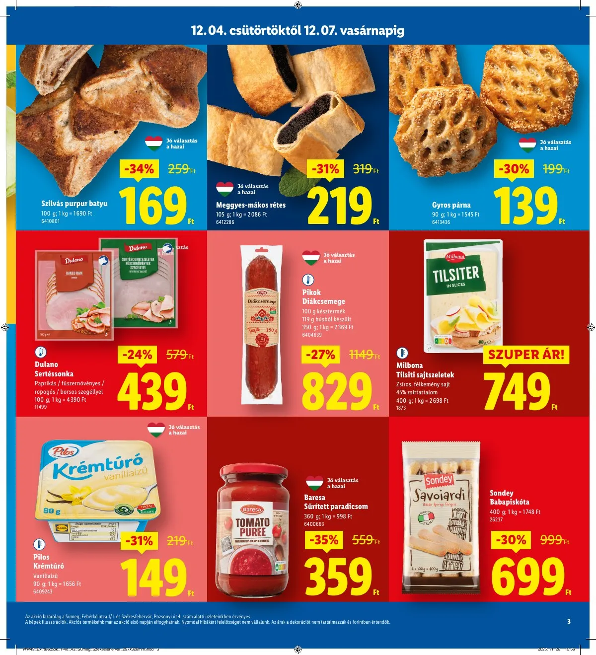 Lidl akciós újság Regionális 12.04–12.07 – 3. oldal